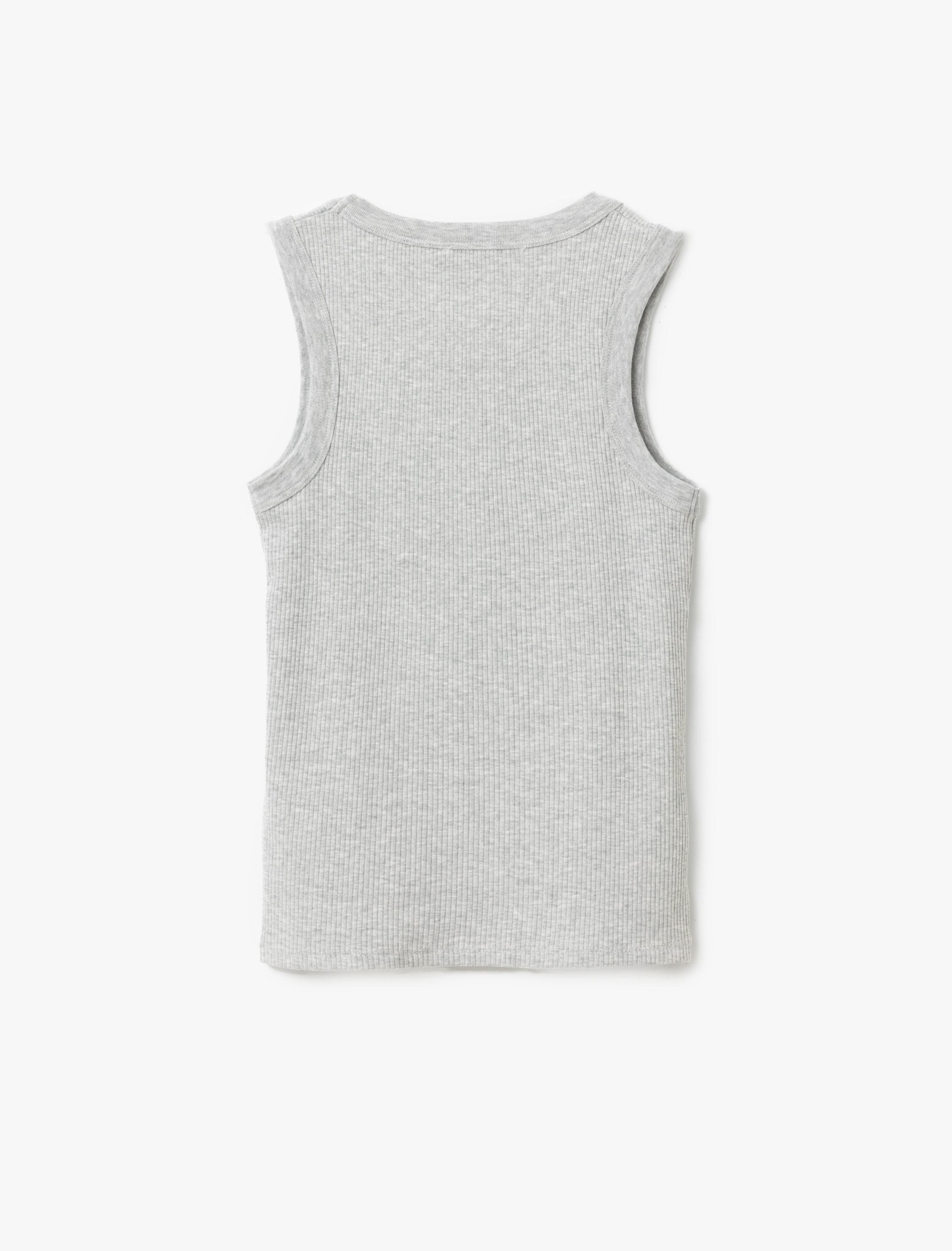   Slim Fit Kolsuz U Yaka Kadın Fitilli Atlet