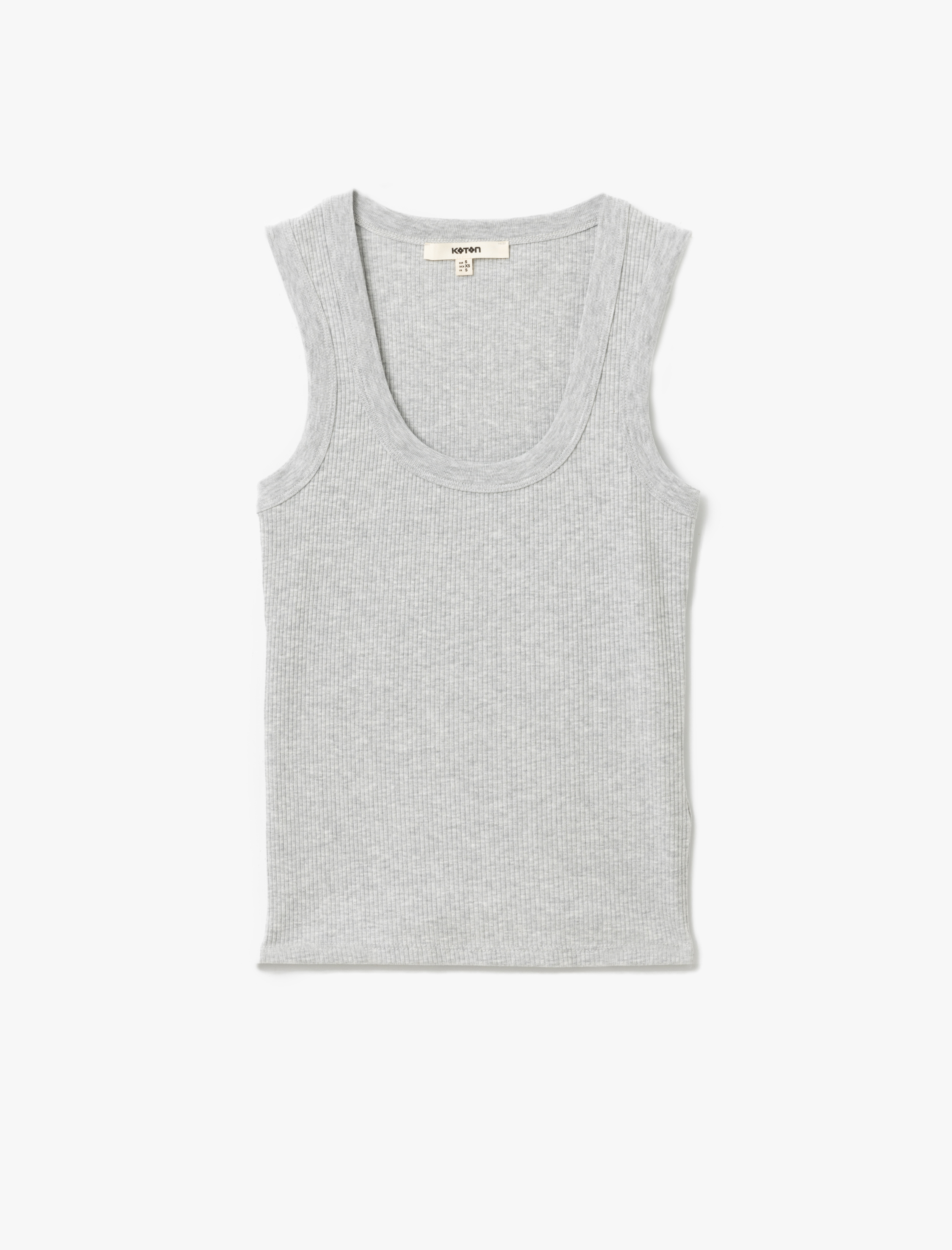   Slim Fit Kolsuz U Yaka Kadın Fitilli Atlet