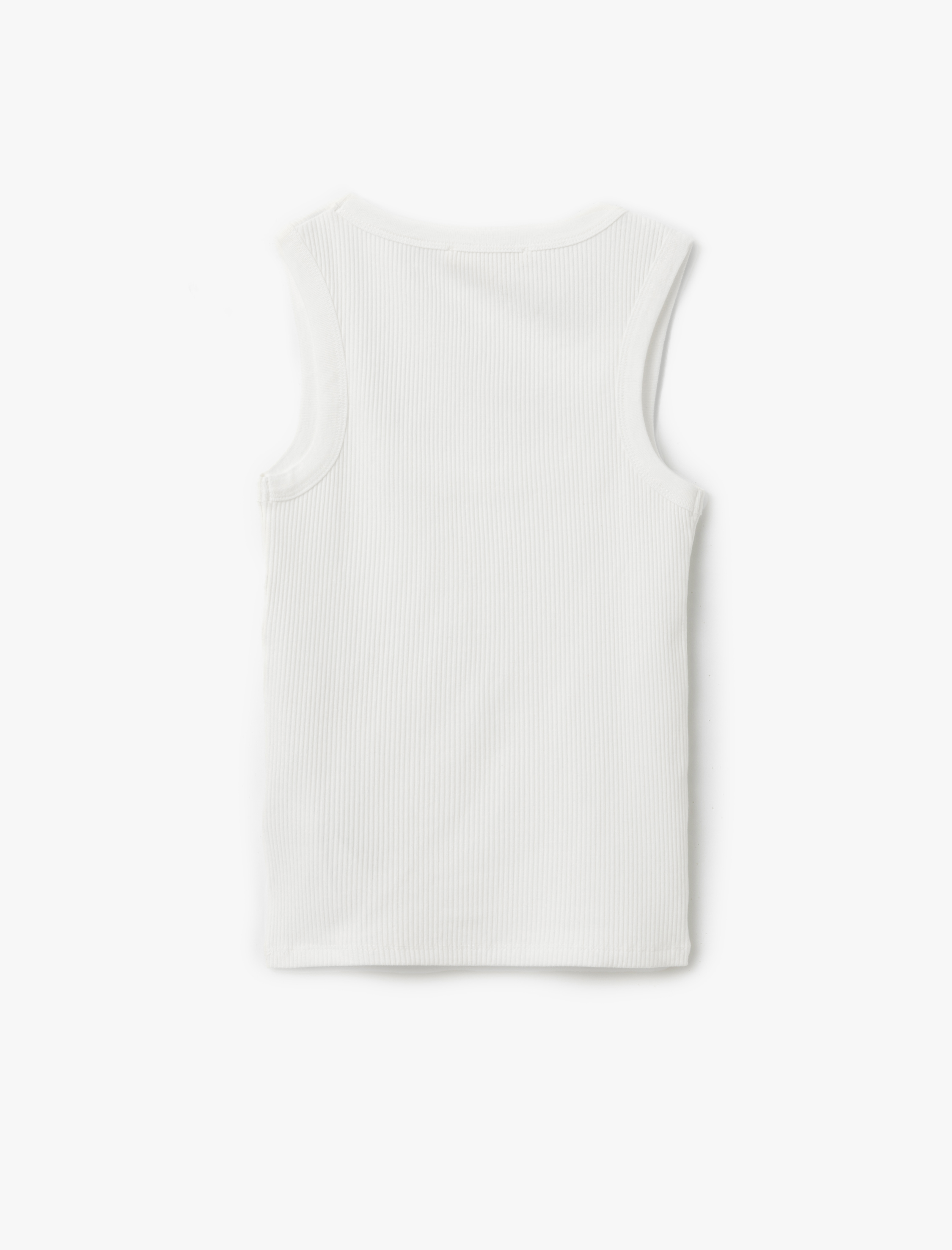   Slim Fit Kolsuz U Yaka Kadın Fitilli Atlet