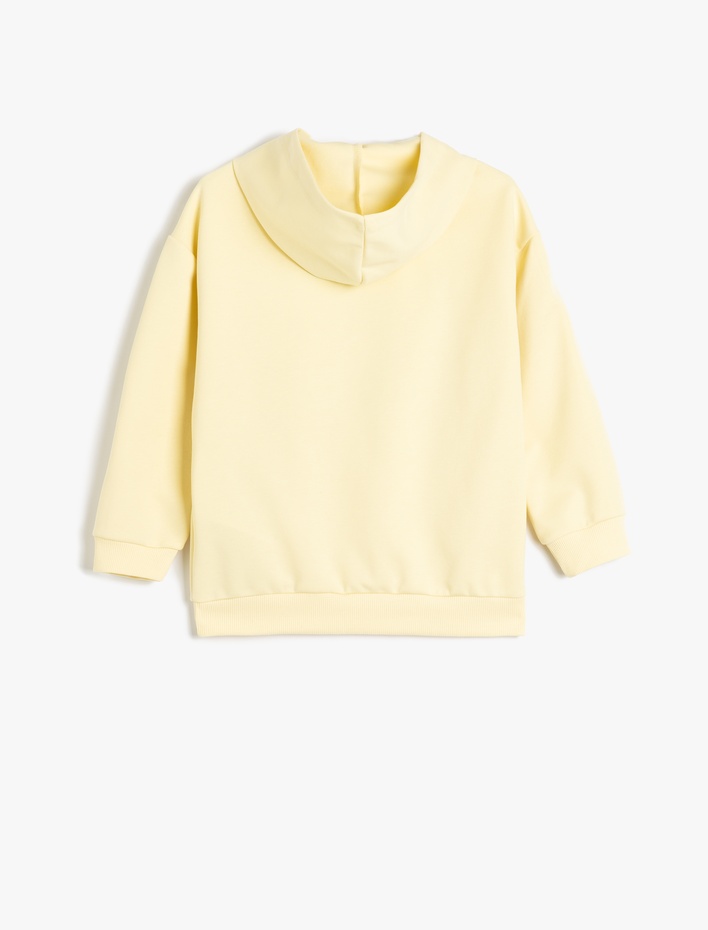 Erkek Çocuk Kapşonlu Uzun Kollu Slogan Baskılı Oversize Sweatshirt