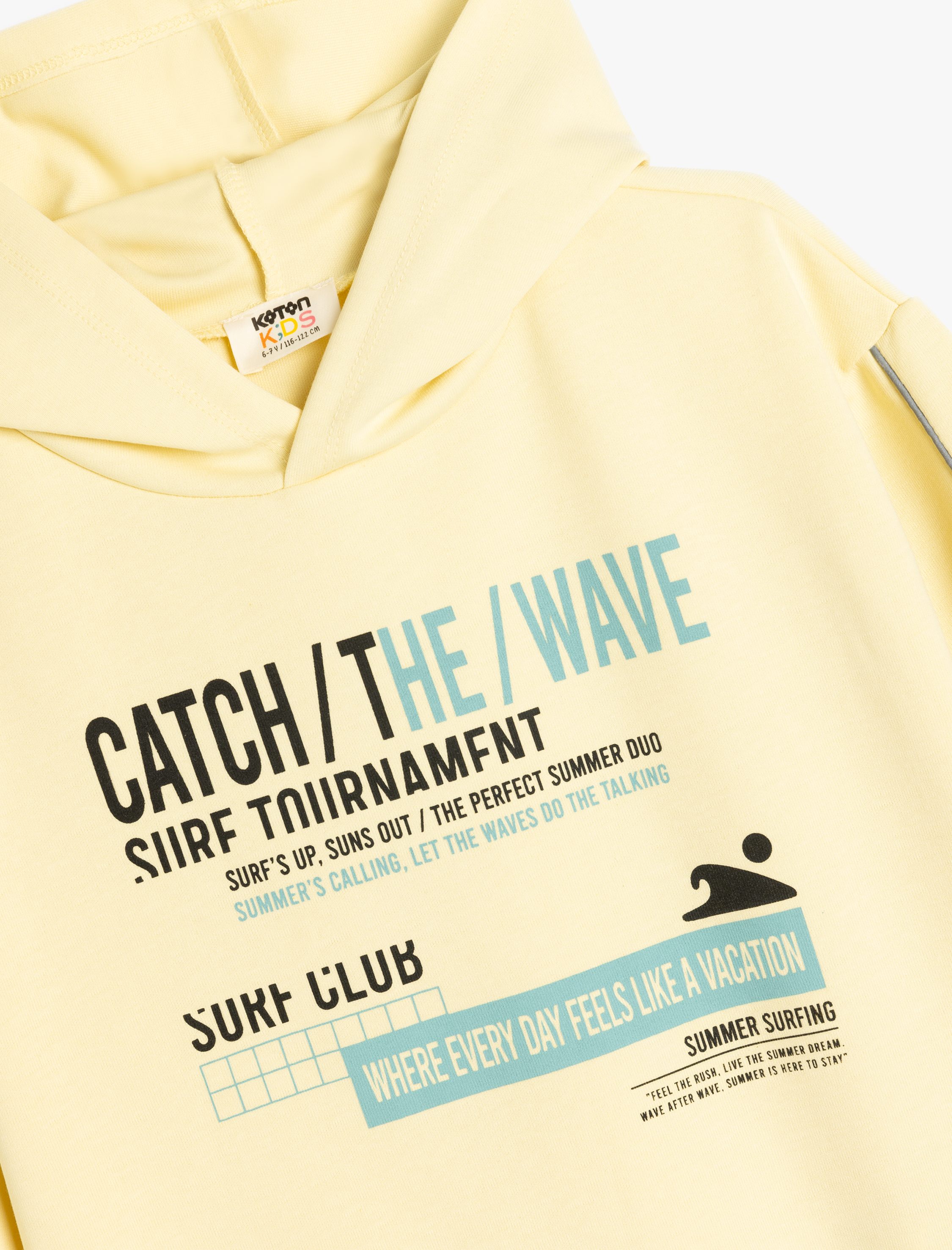 Erkek Çocuk Kapşonlu Uzun Kollu Slogan Baskılı Oversize Sweatshirt