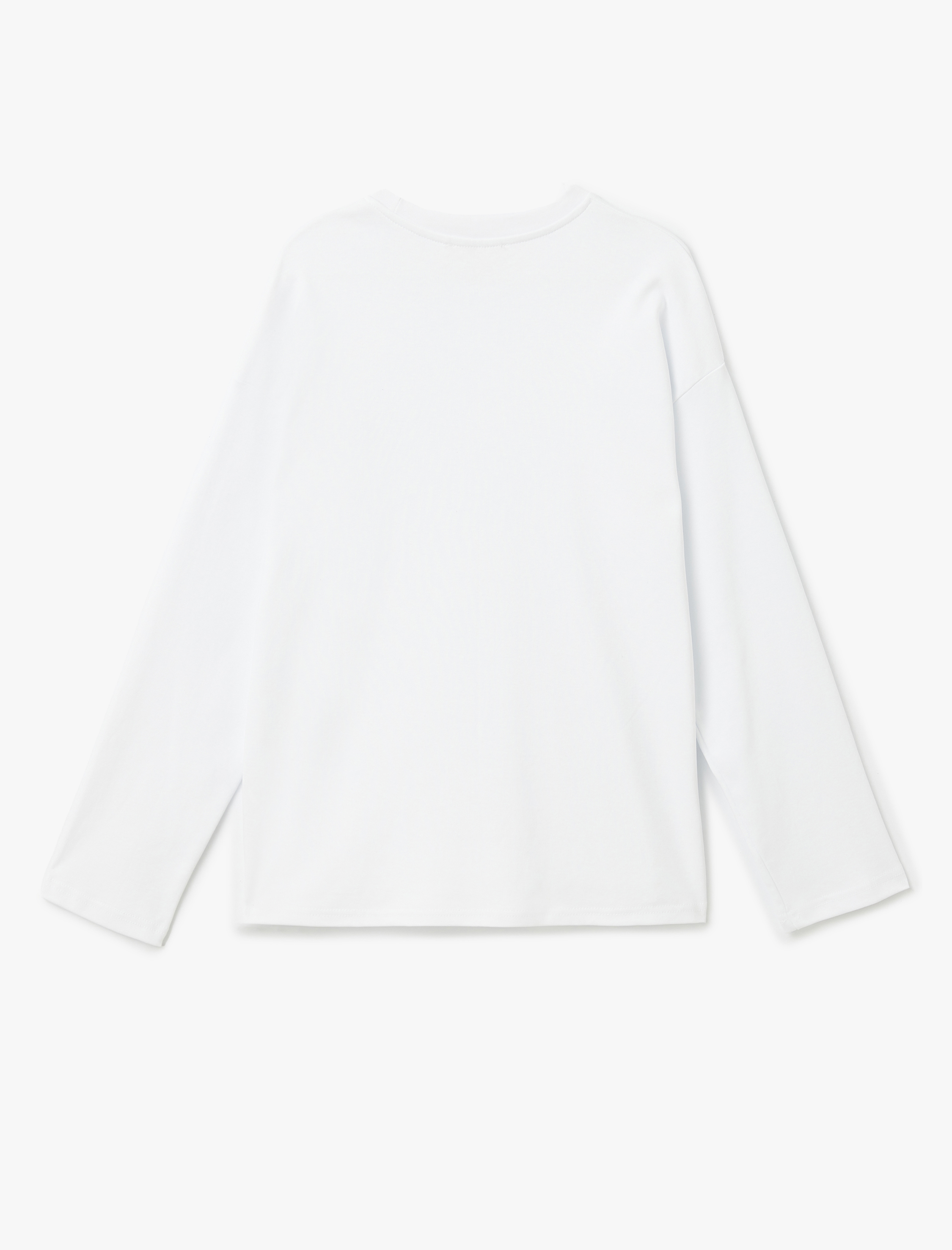   Uzun Kollu Bisiklet Yaka Oversize Tişört