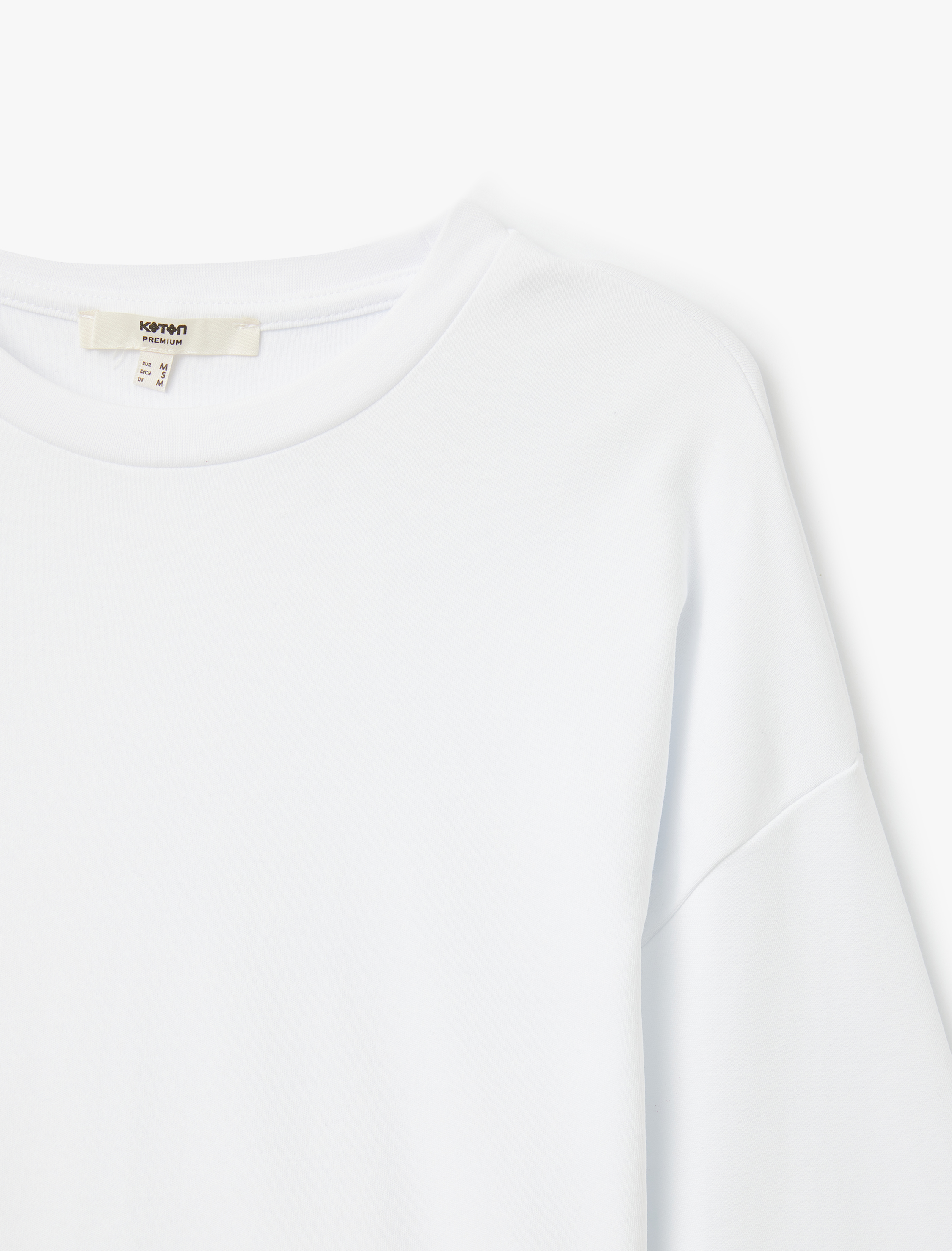   Uzun Kollu Bisiklet Yaka Oversize Tişört