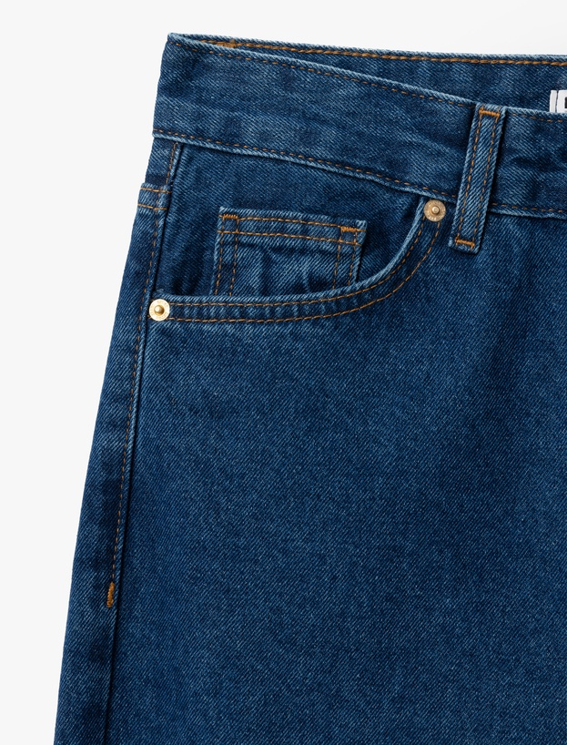 Straight Fit Düz Paça Cepli Denim Pantolon - Straight Fit Jeans_2
