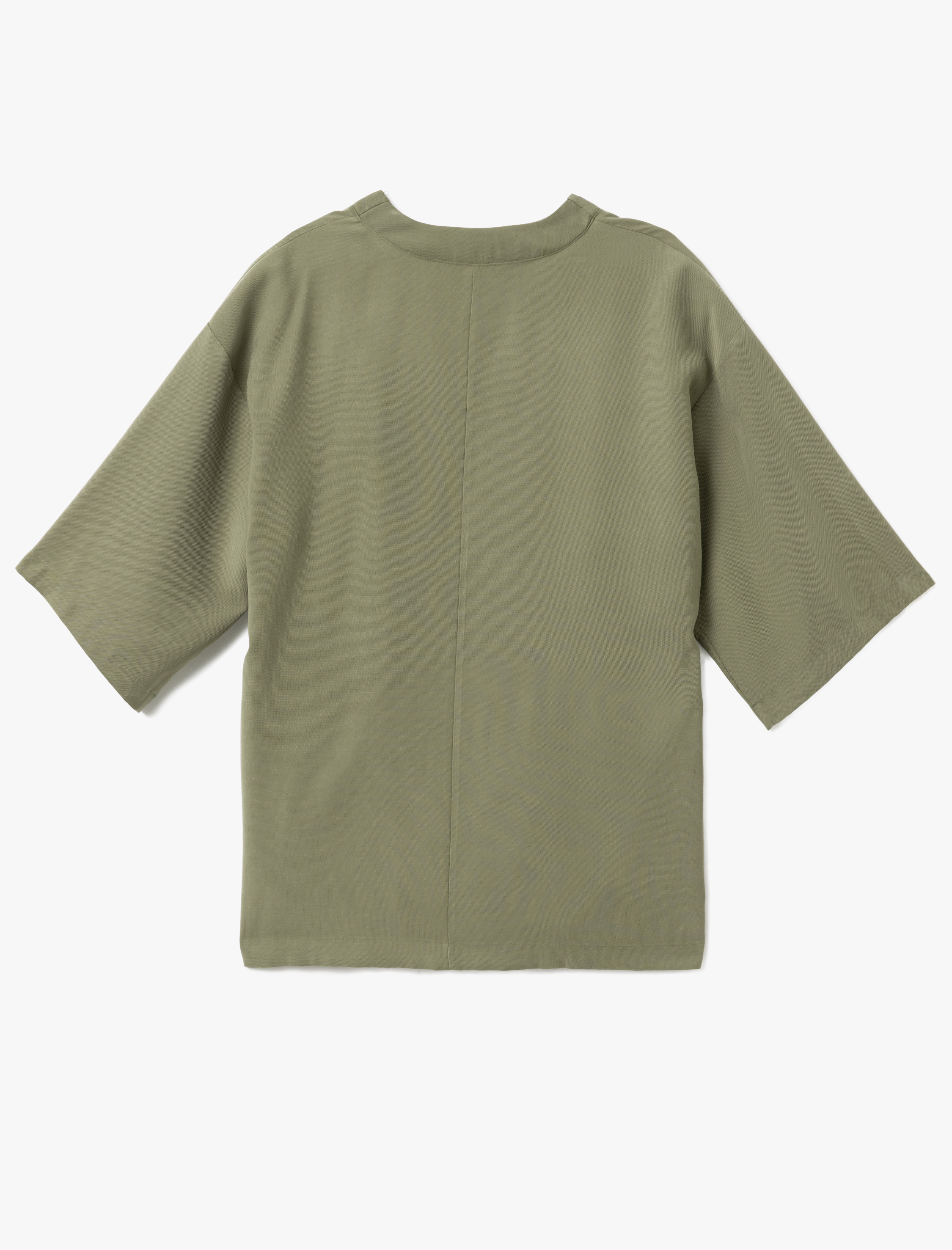   Gizli Cepli Viskon 3/4 Kol Oversize Kimono