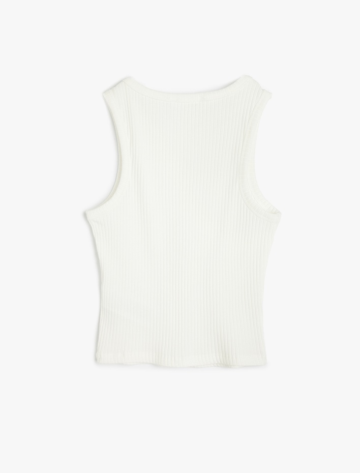  Slim Fit Kolsuz Bisiklet Yaka Basic Atlet