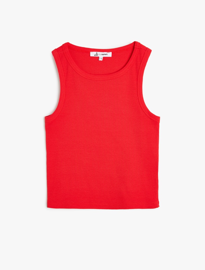  Slim Fit Bisiklet Yaka Kolsuz Atlet