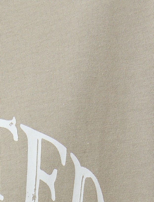 Slogan Baskılı Bisiklet Yaka Kısa Kollu Oversize Tişört_5