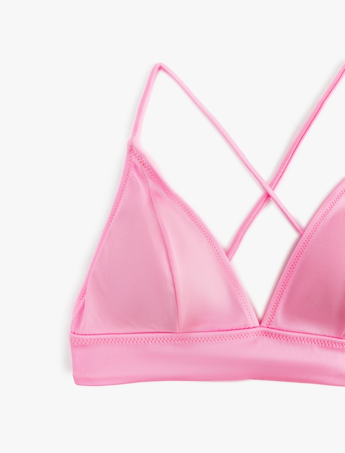  Arkası Çapraz Askılı Bağlama Detaylı Bralet Bikini Üst