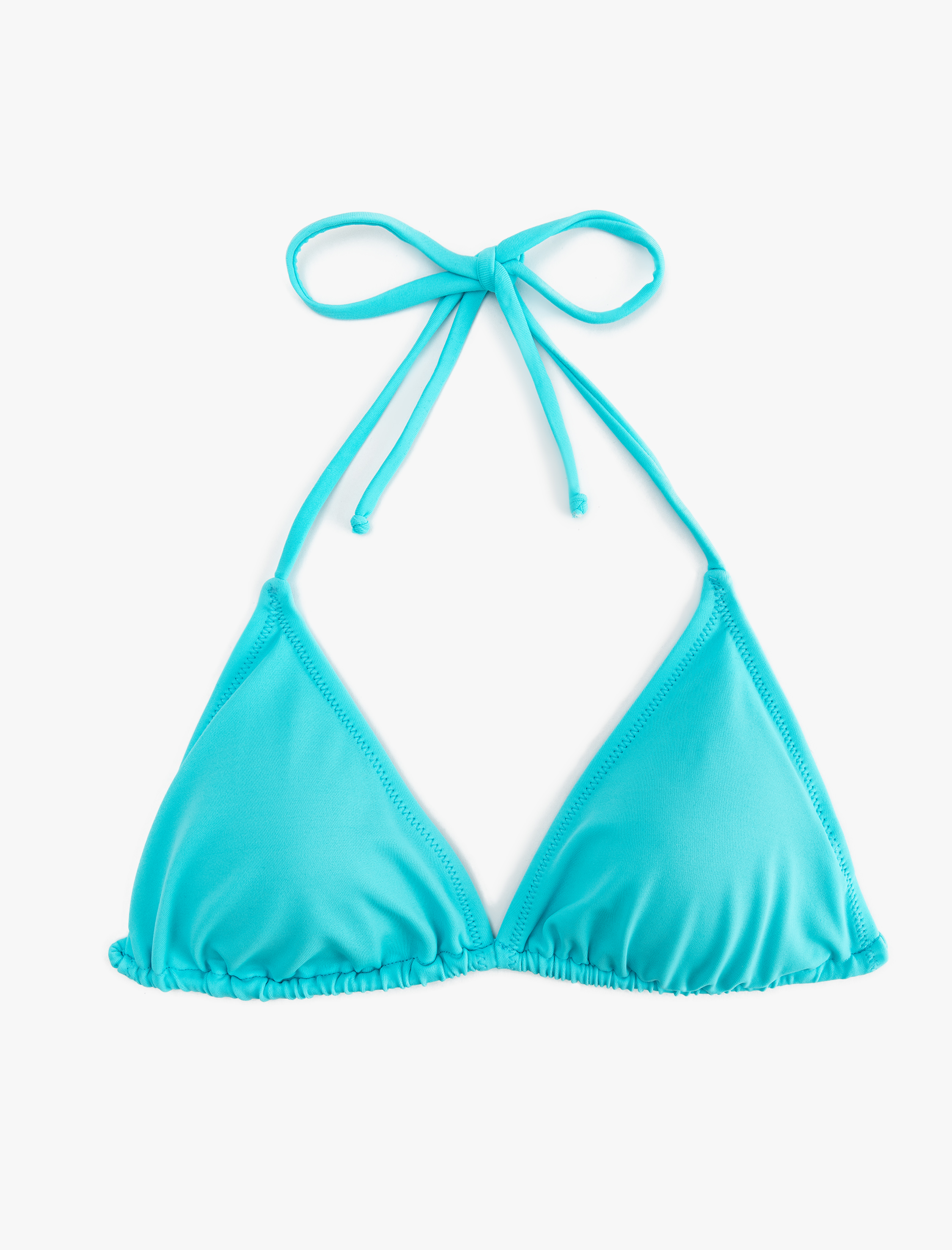Koton Kadın Boyundan Bağlamalı İpli Üçgen Bikini Üstü -1