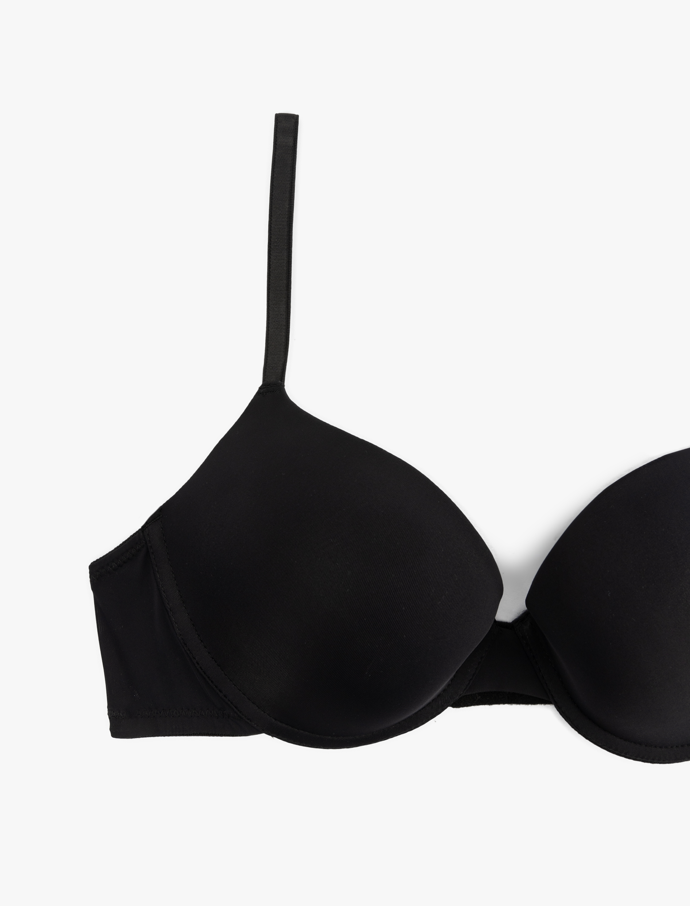   Yarım Dolgulu Balenli Kaplı Push Up Sütyen