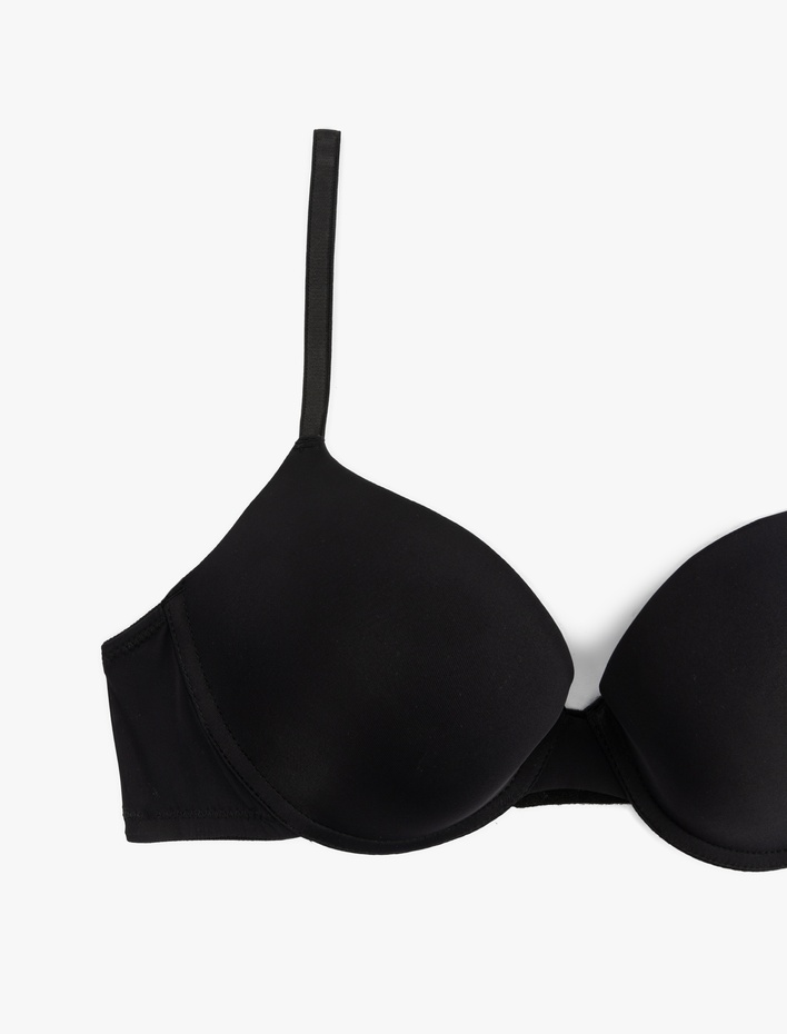  Yarım Dolgulu Balenli Kaplı Push Up Sütyen