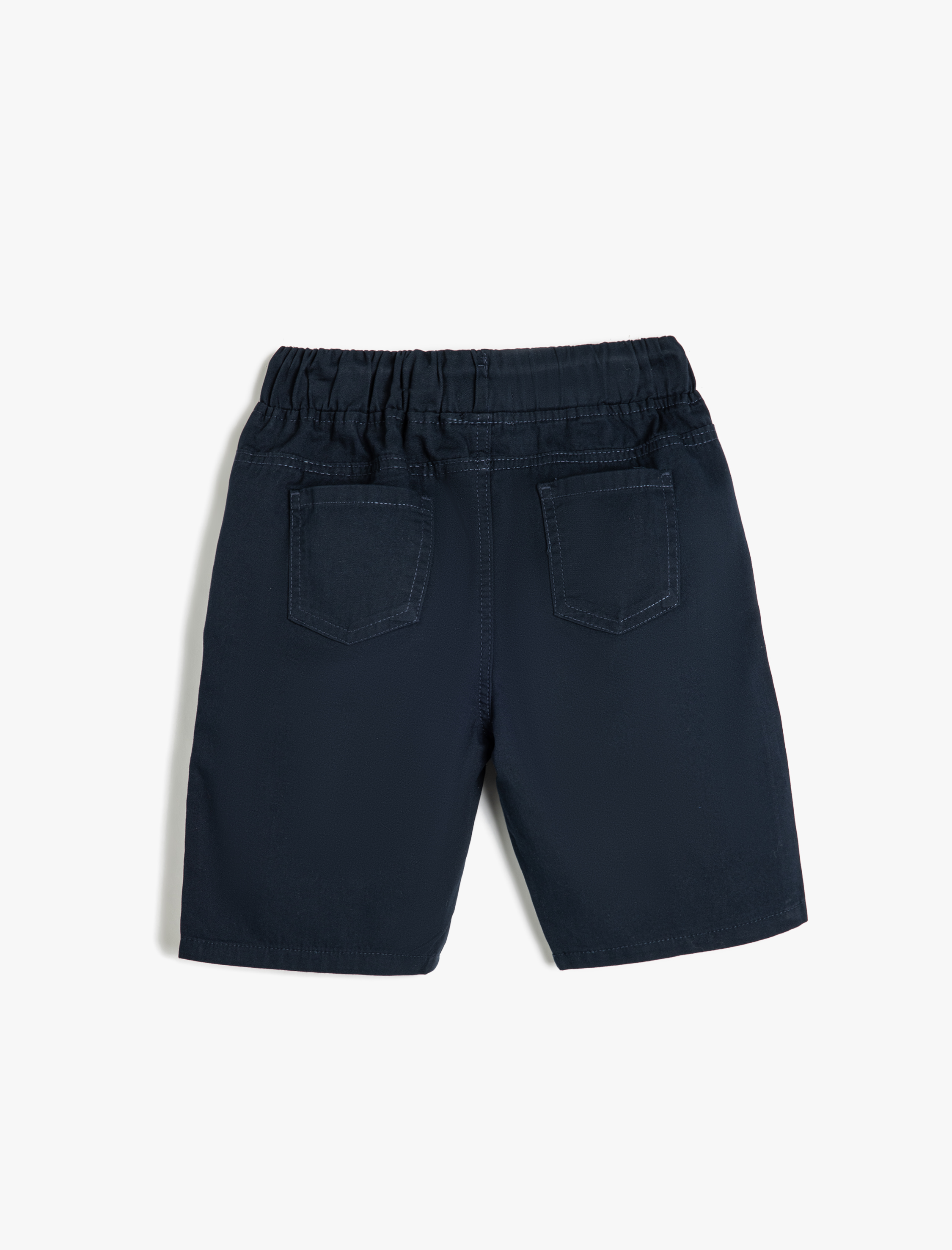  Erkek Çocuk Beli Bağlamalı Cep Detaylı Pamuklu Basic Şort