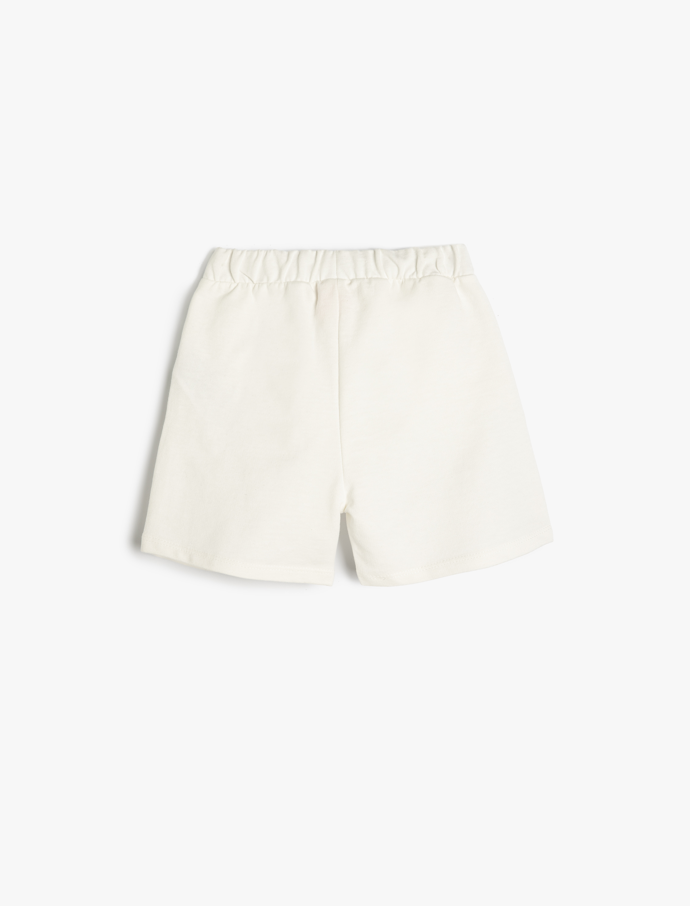 Erkek Bebek Beli Bağcıklı Cep Detaylı Pamuklu Basic Şort