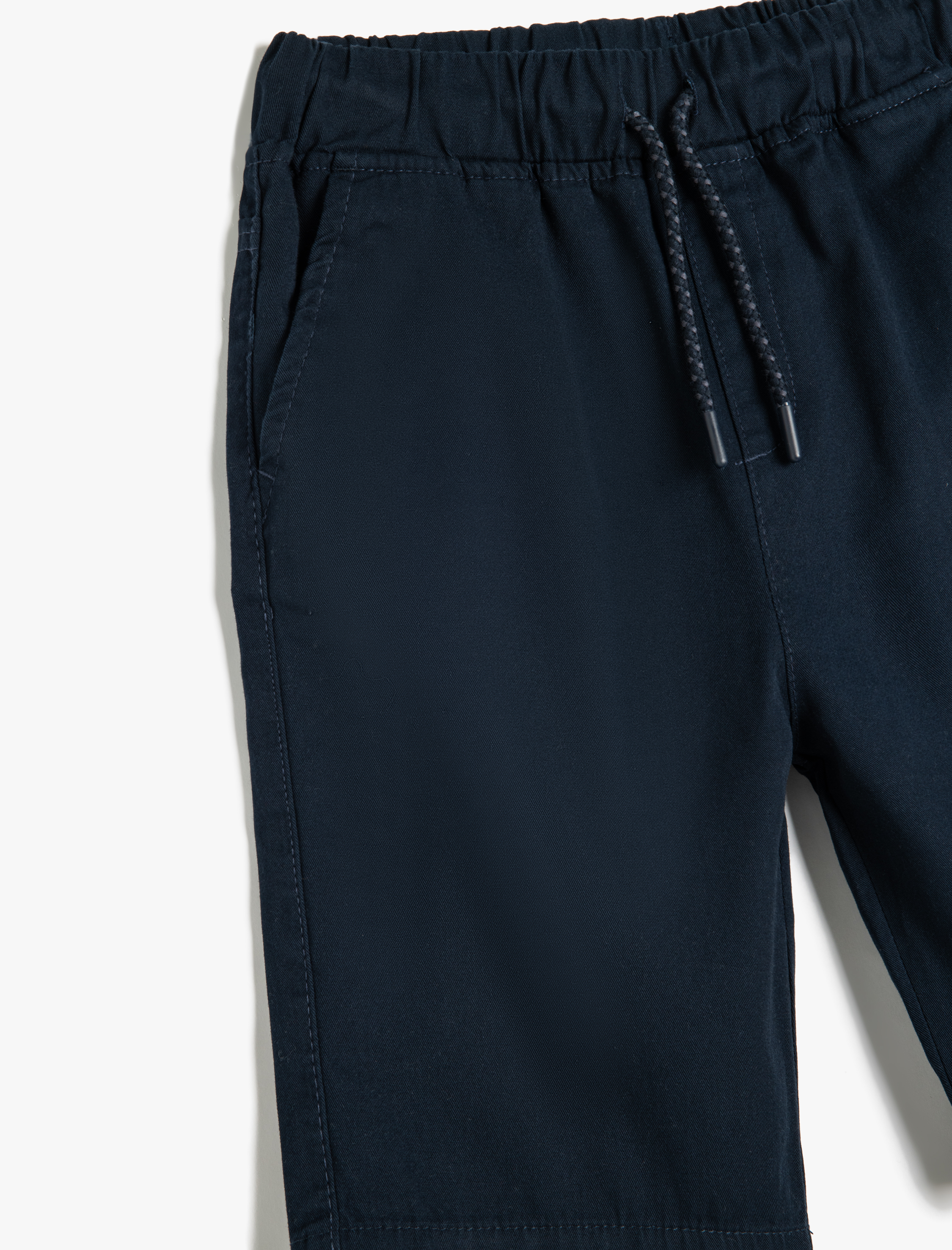  Erkek Çocuk Beli Bağlamalı Cep Detaylı Pamuklu Basic Şort