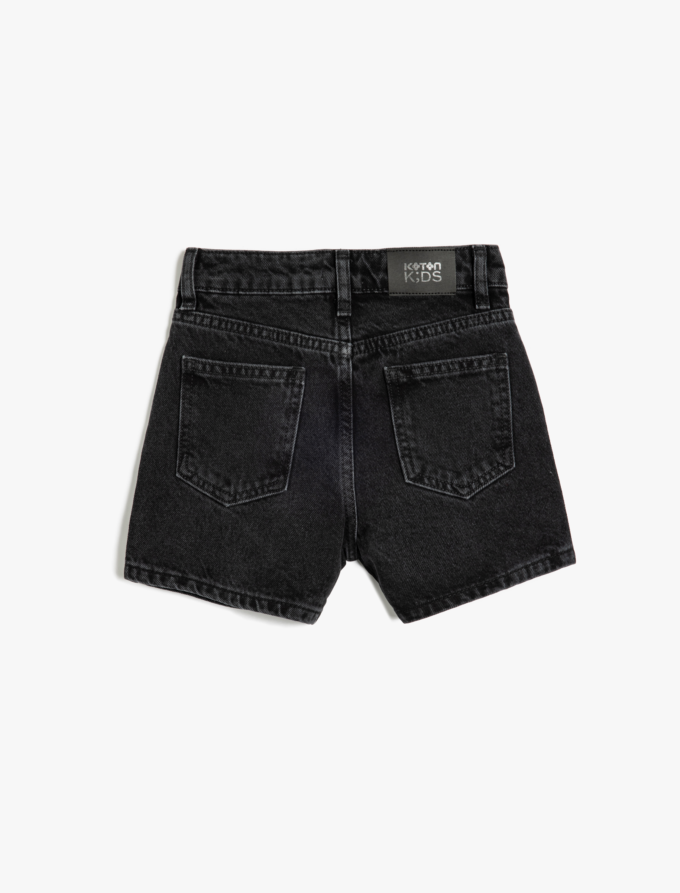  Kız Çocuk Taş Detaylı Pamuklu Cepli Denim Şort