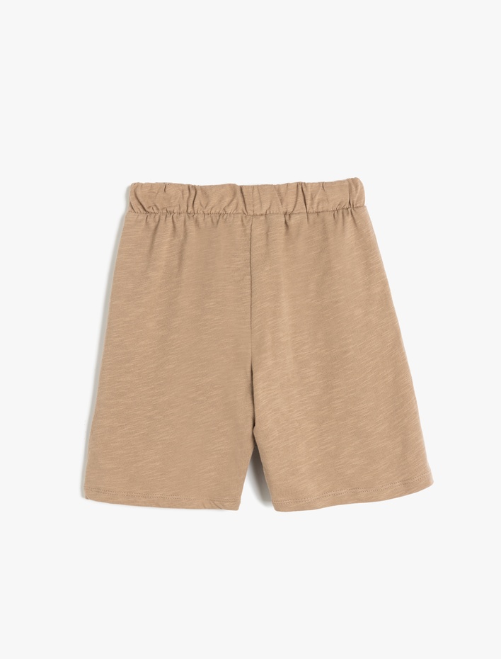 Erkek Çocuk Pamuklu Dinozor Baskılı Beli Bağlamalı Şort