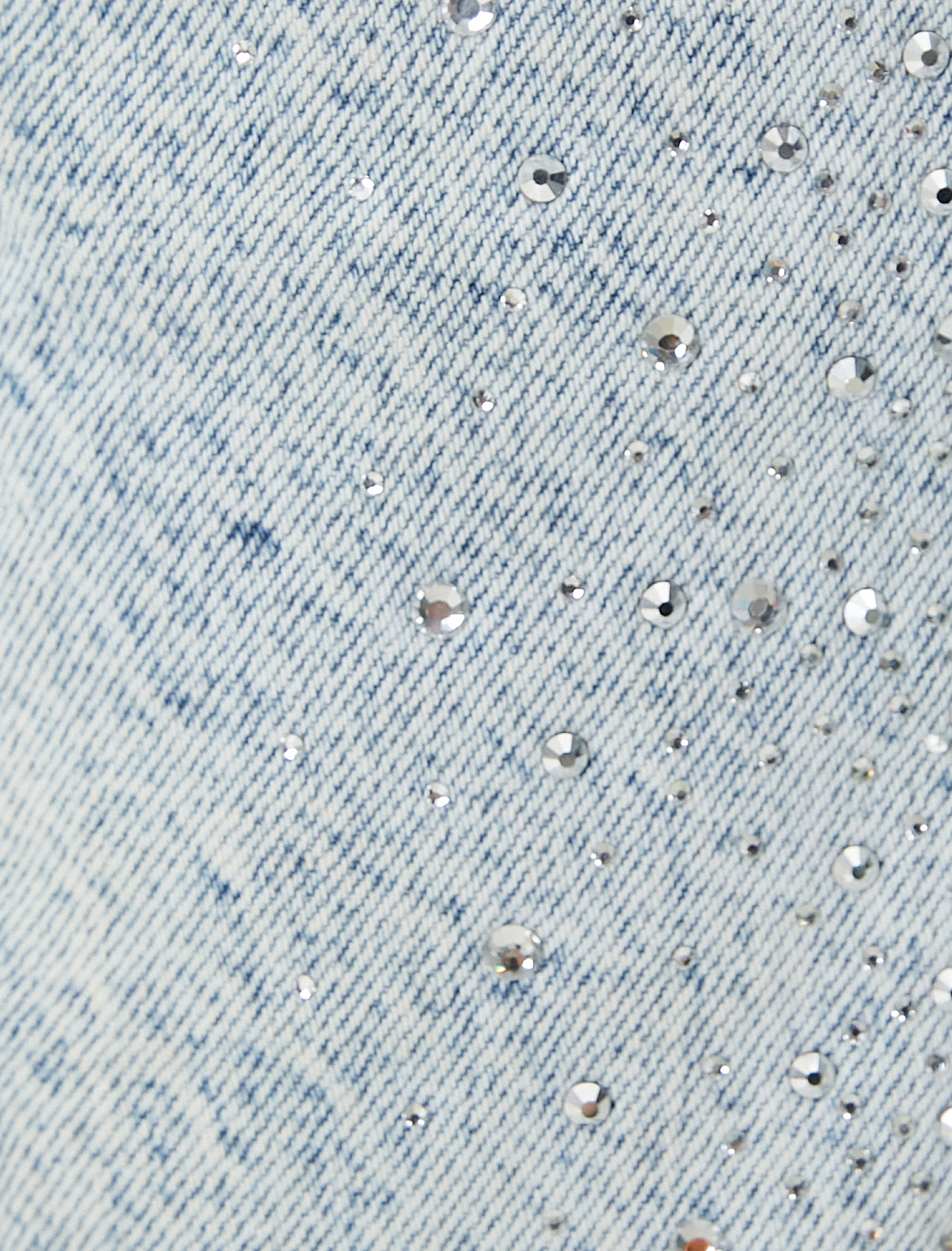   Geniş Paça Taşlı Kot Pantolon Cepli Pamuklu - Bianca Jean