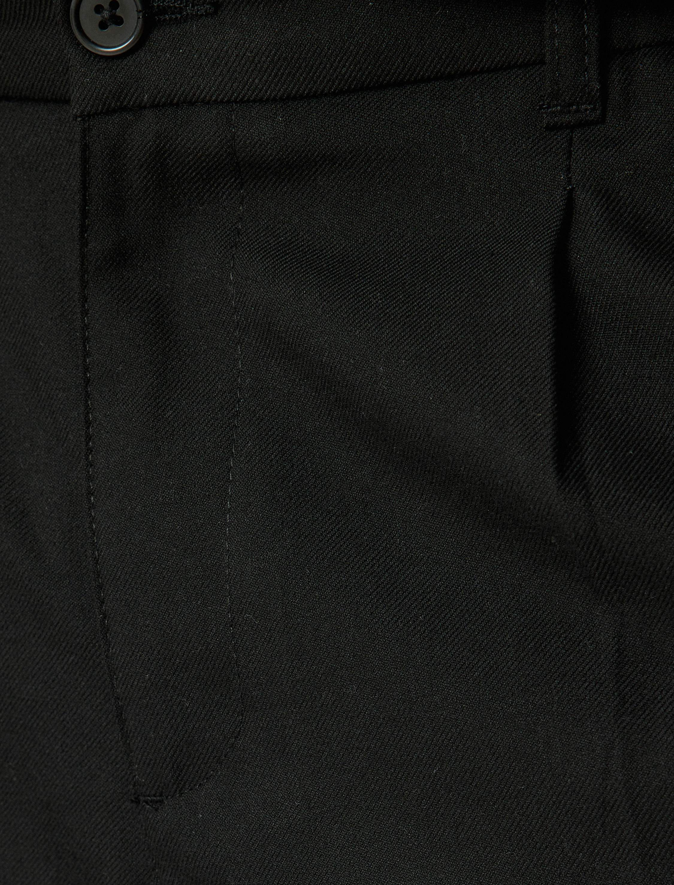 Viskon Karışımlı Düğmeli Kumaş Pantolon