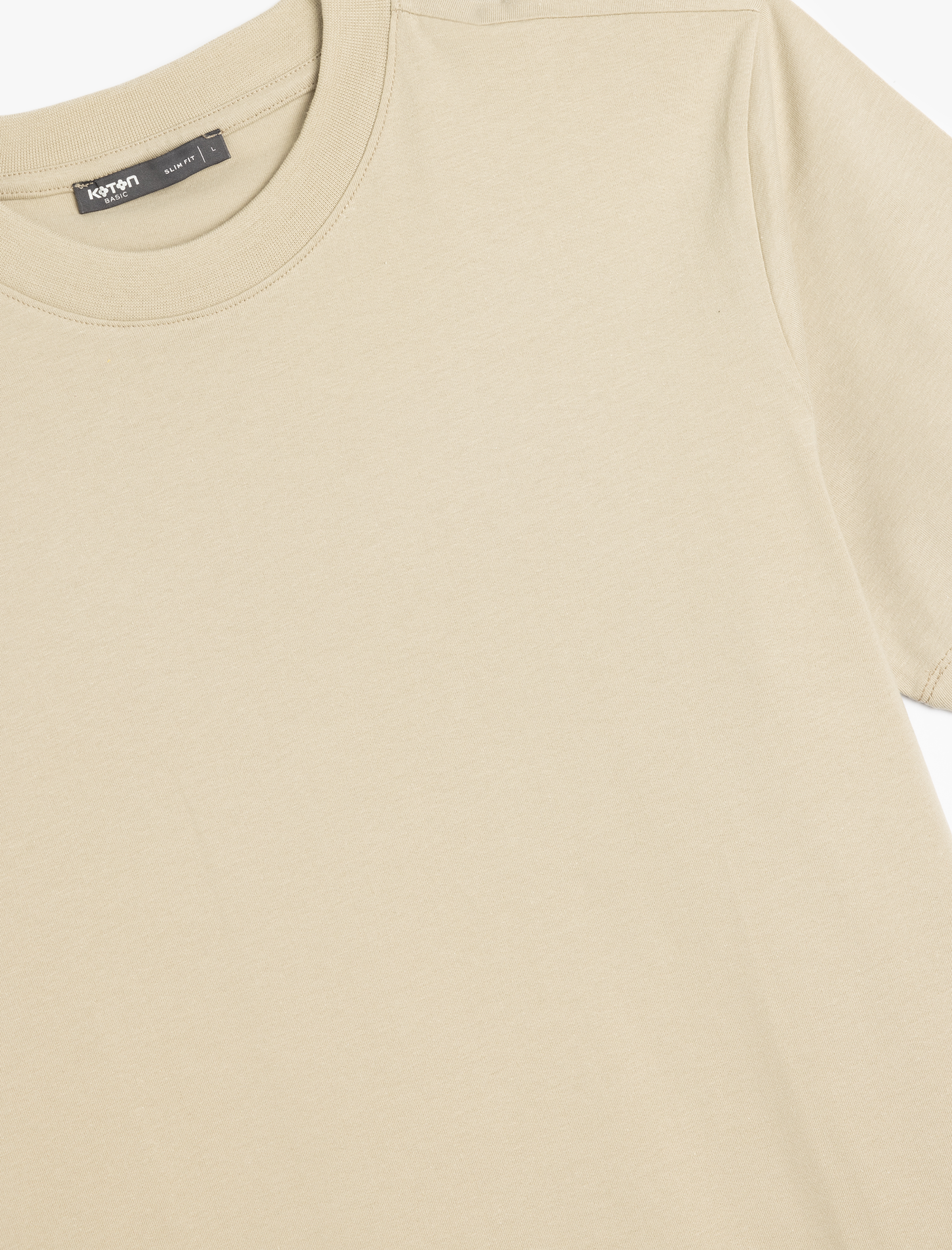   Bisiklet Yaka Pamuklu Kısa Kollu Basic Slim Fit Tişört