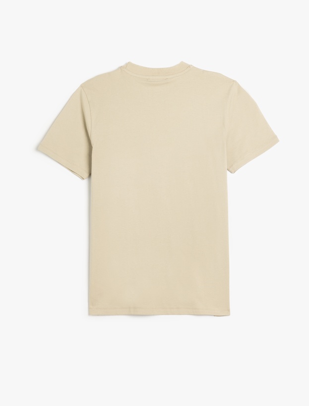 Bisiklet Yaka Pamuklu Kısa Kollu Basic Slim Fit Tişört_1