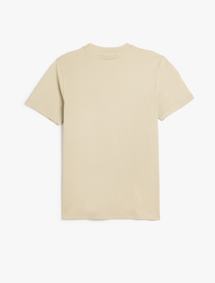  Bisiklet Yaka Pamuklu Kısa Kollu Basic Slim Fit Tişört