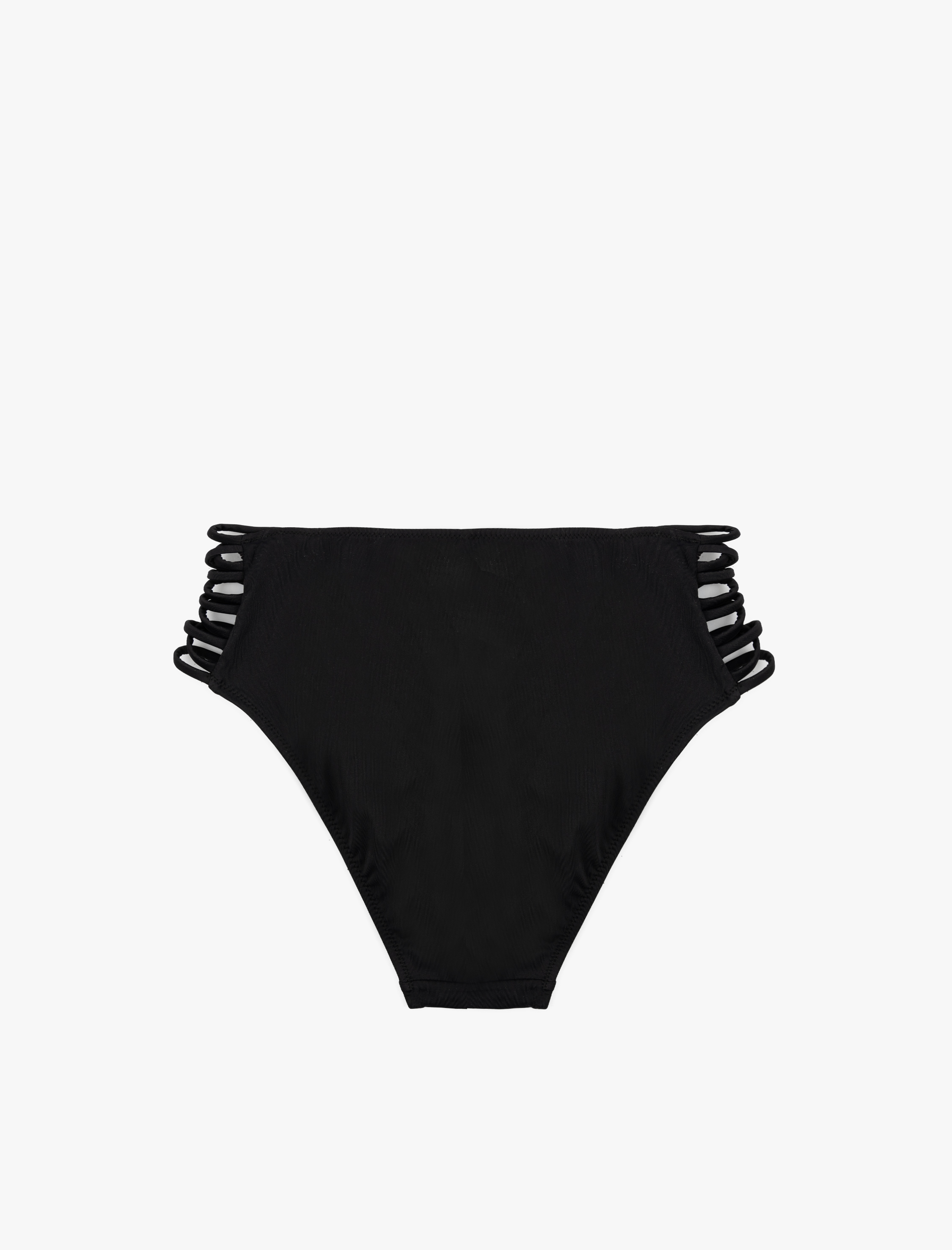   Yanları İpli Yüksek Bel Bikini Altı