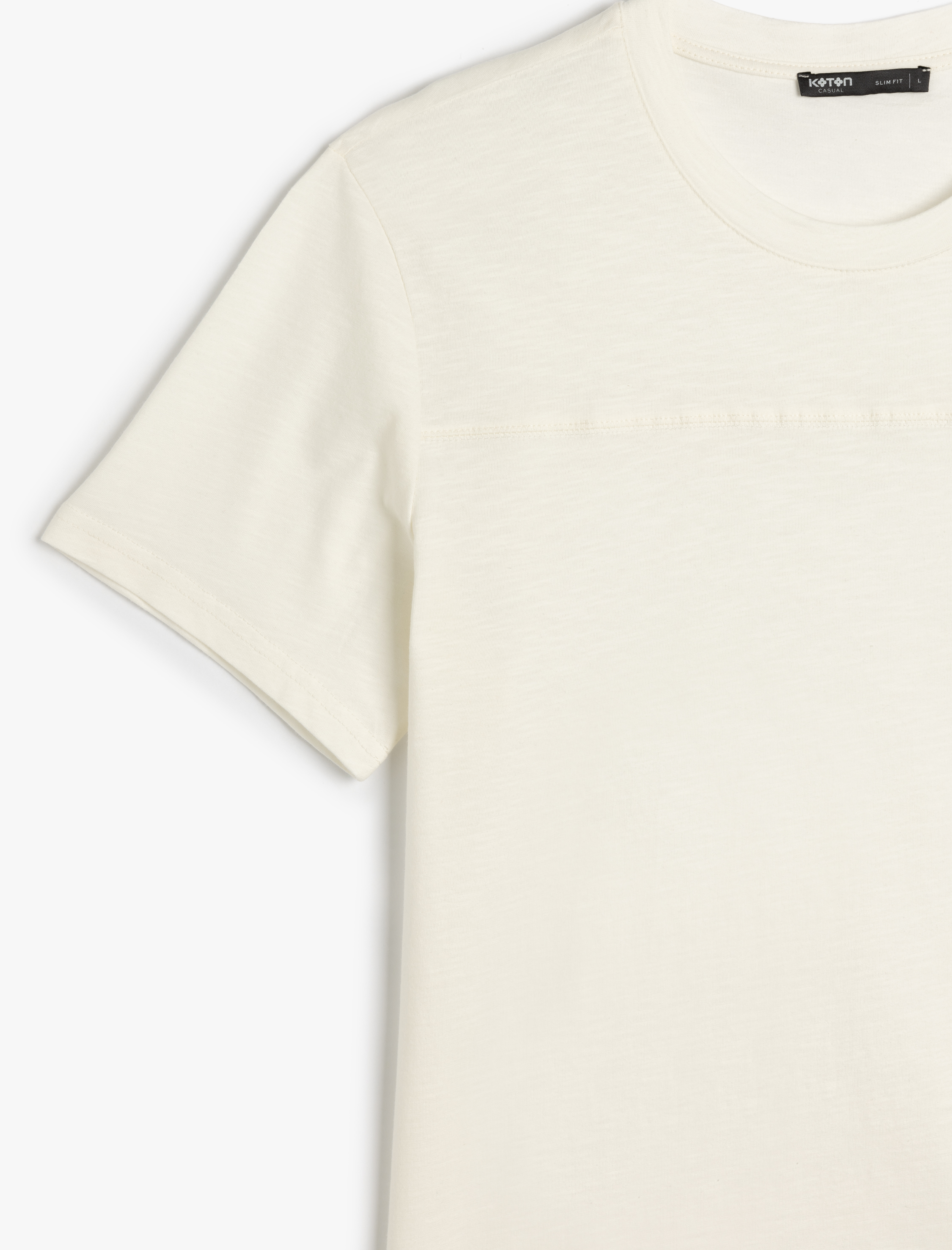   Kısa Kollu Pamuklu Bisiklet Yaka Basic Slim Fit Tişört