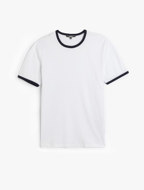 Bisiklet Yaka Kısa Kollu Pamuklu Biyeli Slim Fit Tişört