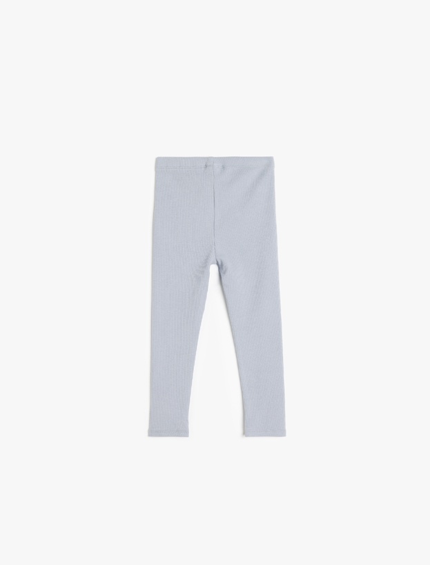 Pamuklu Beli Lastikli Basic Uzun Tayt_1