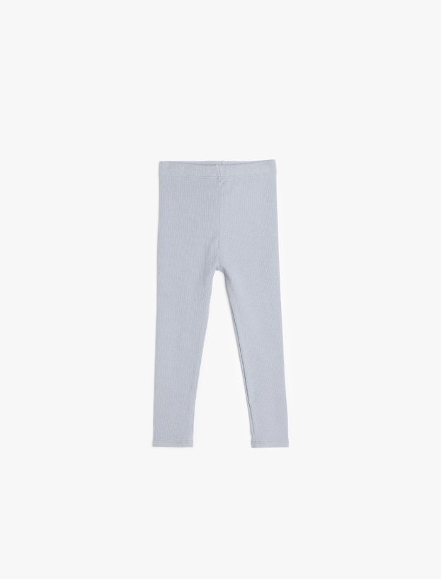 Pamuklu Beli Lastikli Basic Uzun Tayt_0