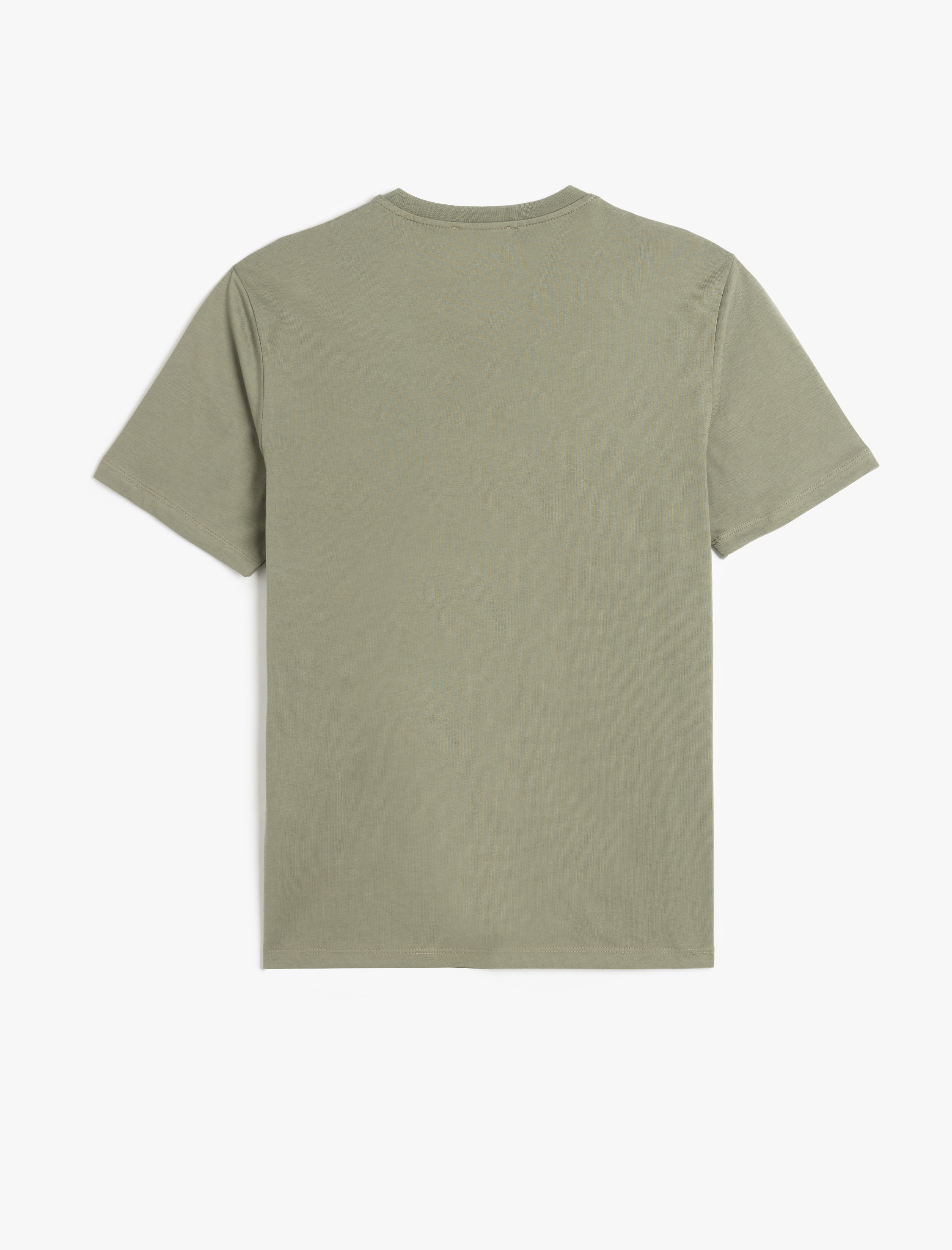   Bisiklet Yaka Kısa Kollu Pamuklu Slogan Baskılı Slim Fit Tişört