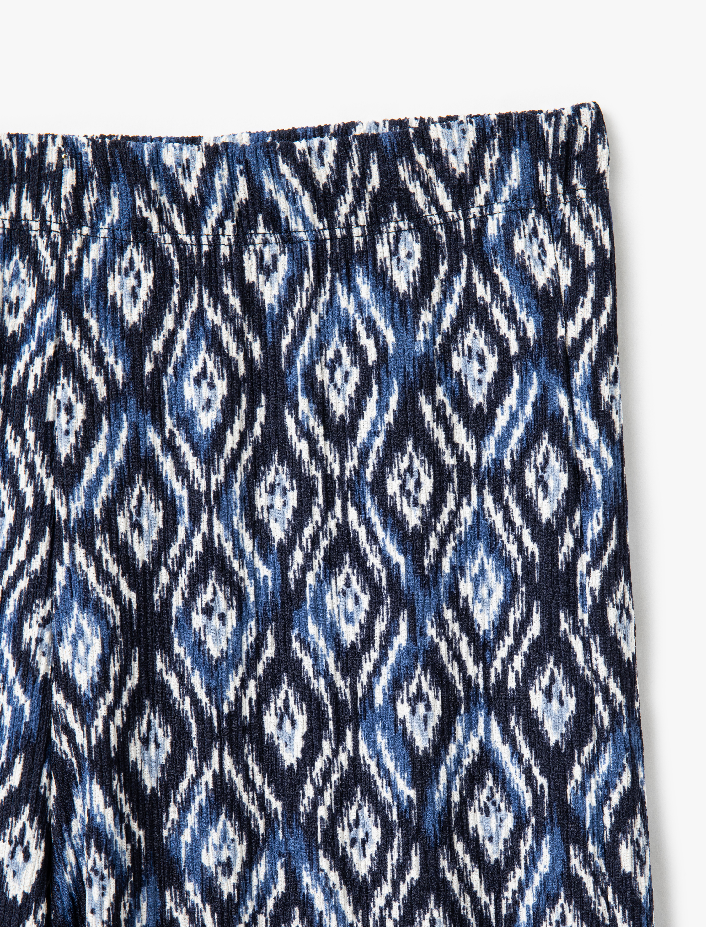   Geniş Paça Beli Lastikli Rahat Kalıp Pantolon Bürümcük