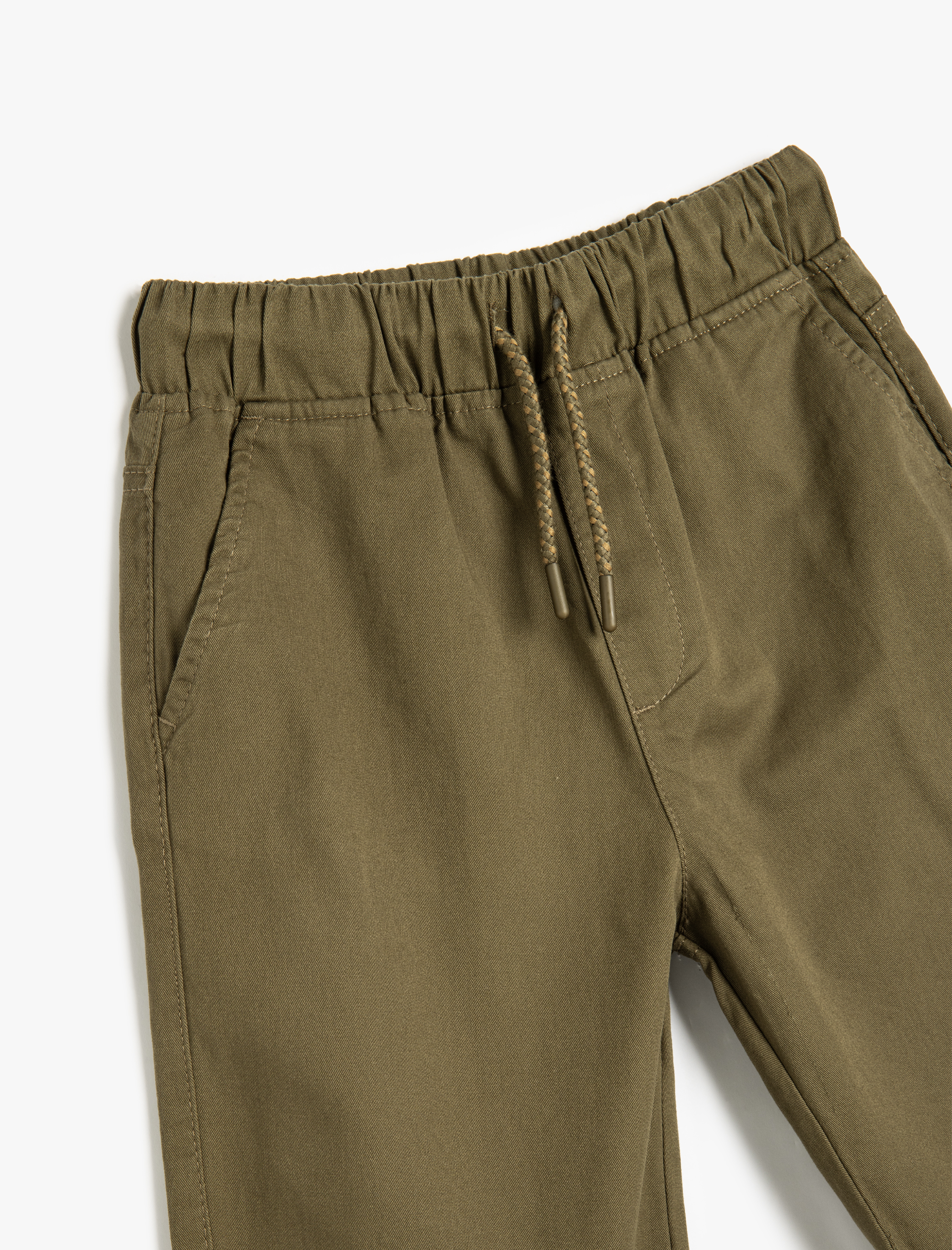  Erkek Çocuk Beli Bağlamalı Cep Detaylı Pamuklu Basic Şort