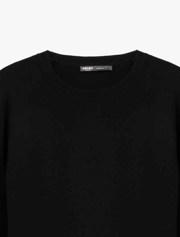 Basic Sweatshirt Bisiklet Yaka Uzun Kollu_2