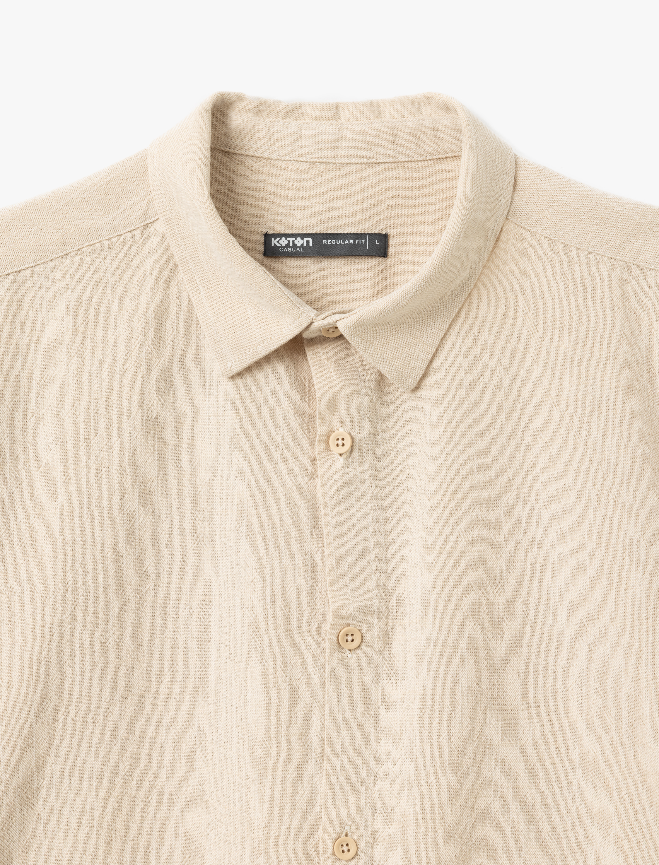   Pamuklu Düğmeli Regular Fit Uzun Kollu Klasik Gömlek