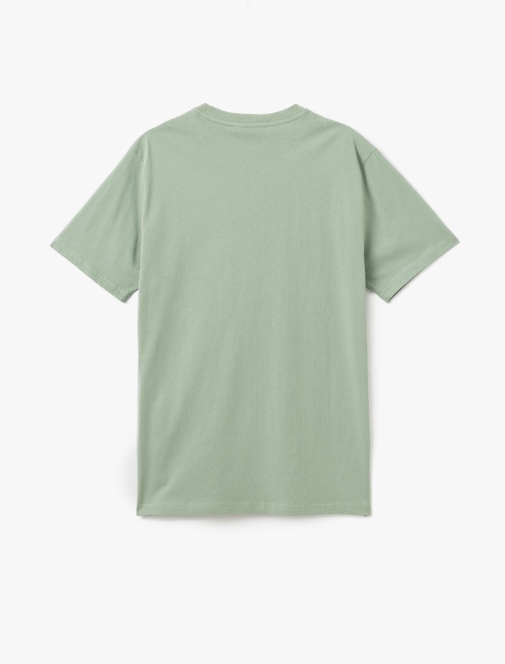  Bisiklet Yaka Pamuklu Regular Fit Kısa Kollu Meyve Baskılı Tişört