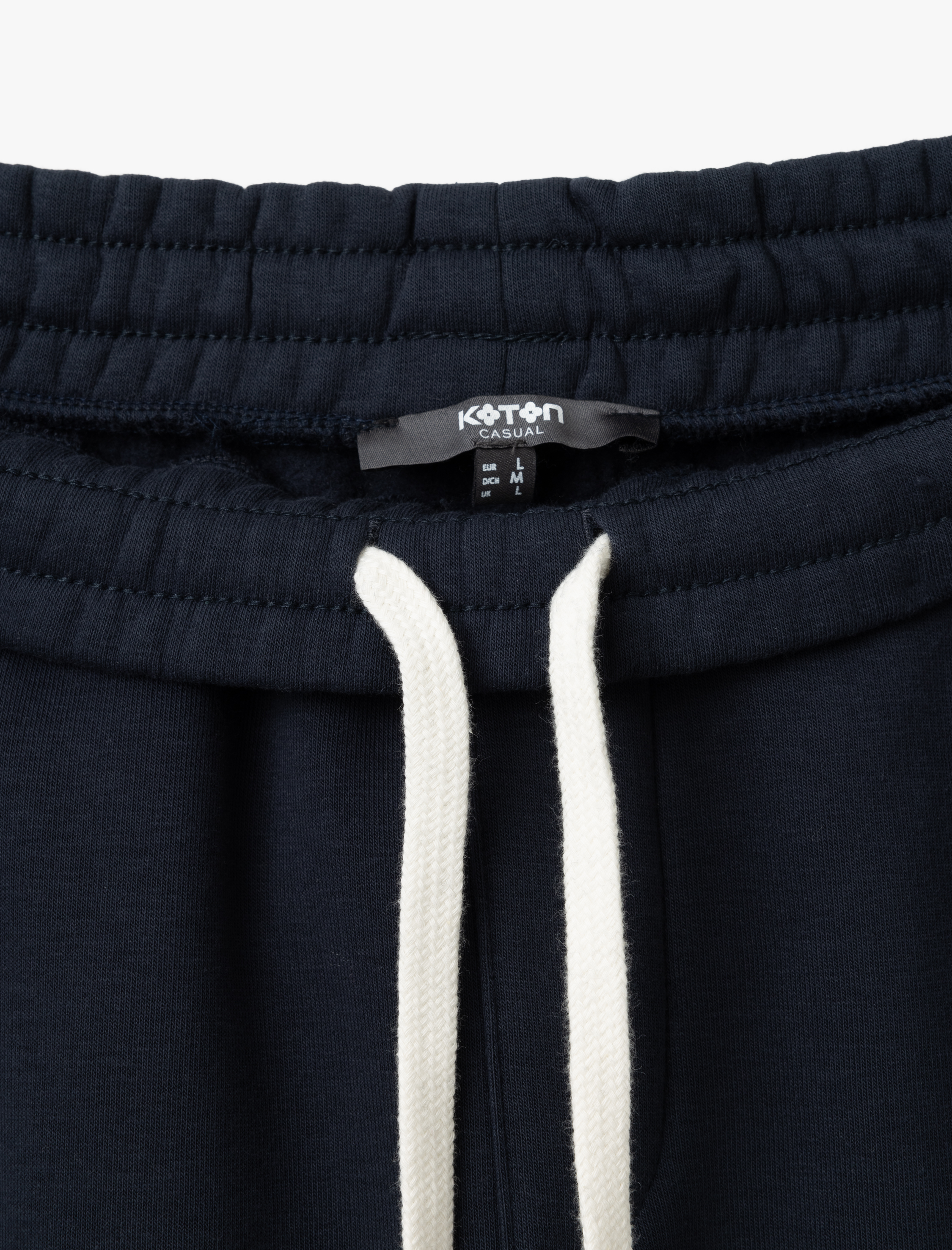   Kışlık Eşofman Altı Beli Lastikli Renk Bloklu Cep Detaylı Şardonlu Pamuk Karışımlı