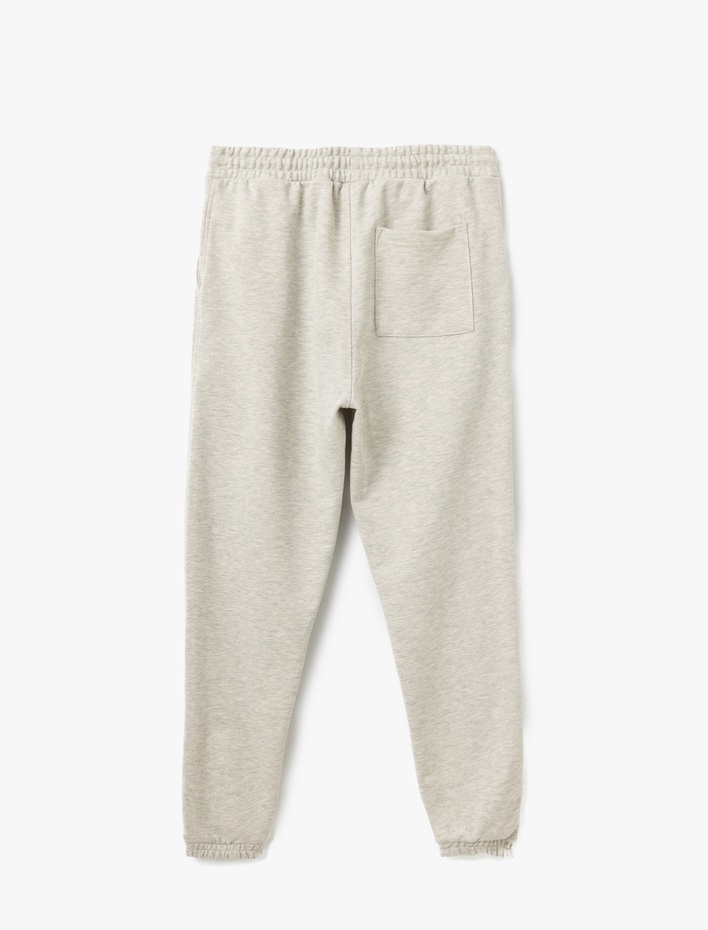  Lastikli Paça Cep Detaylı Beli Bağcıklı Jogger Eşofman Altı