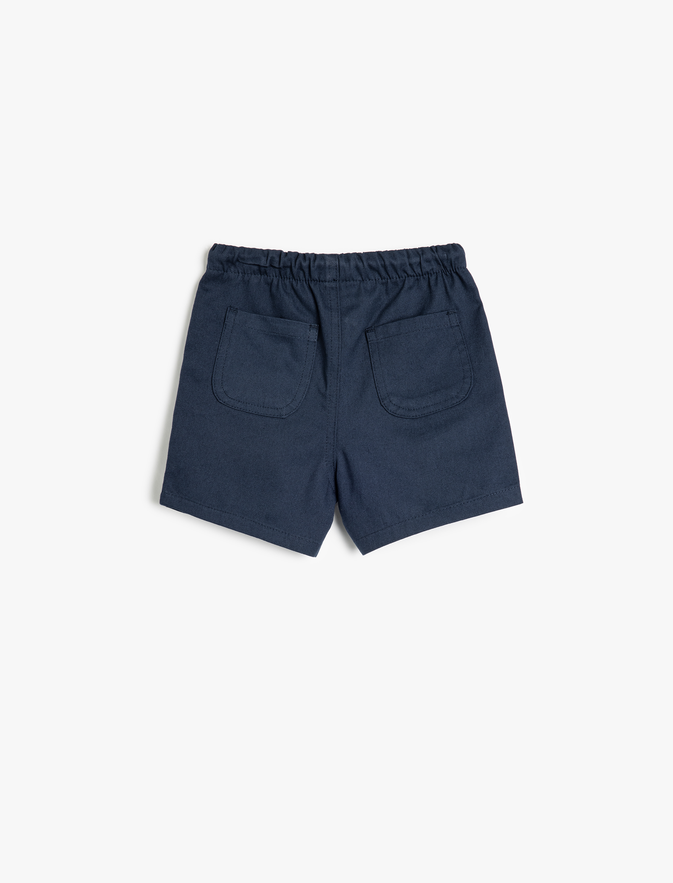  Erkek Bebek Pamuklu Cep Detaylı Beli Bağlamalı Basic Şort