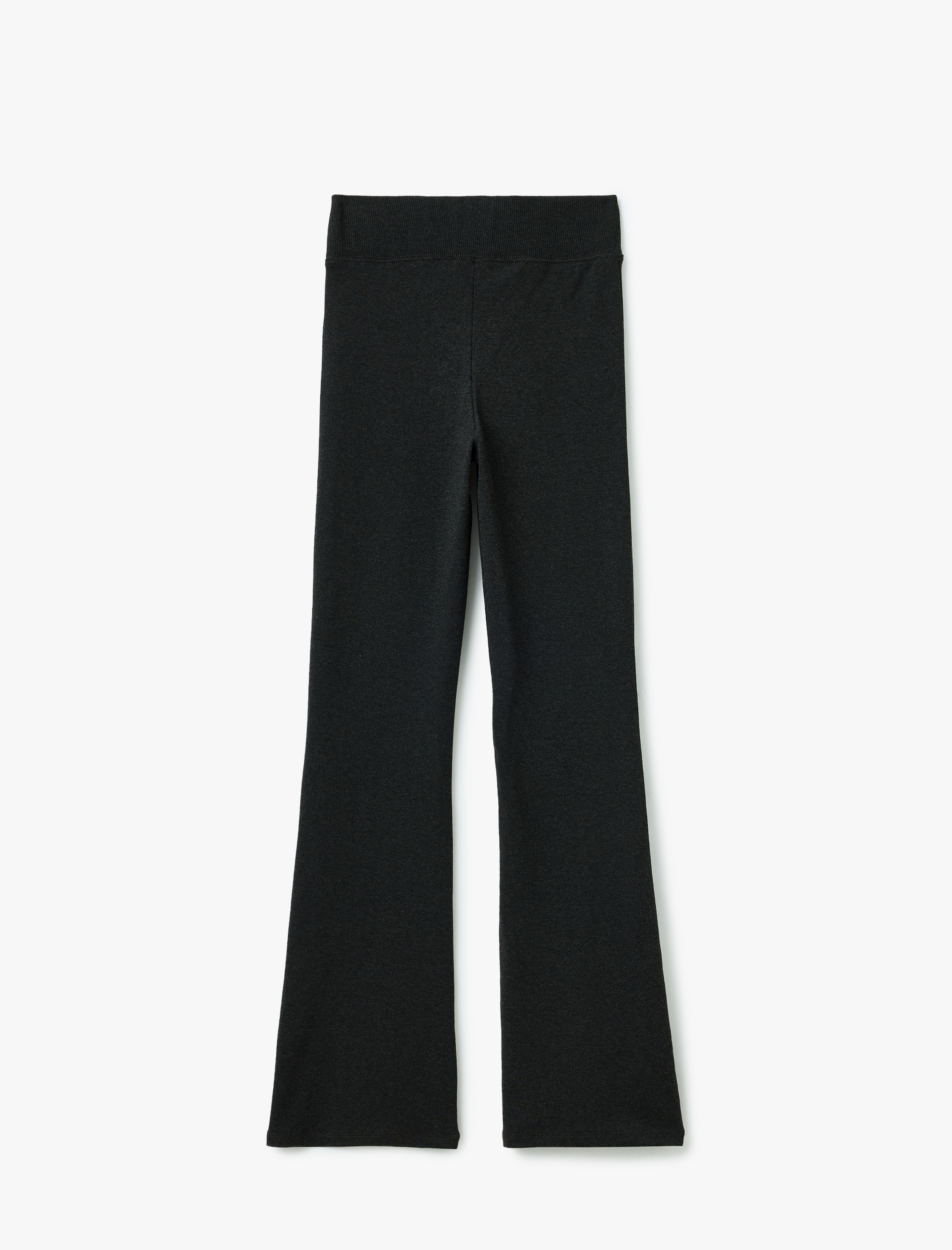 Viskon Karışımlı Beli Lastikli İspanyol Paça Tayt Pantolon