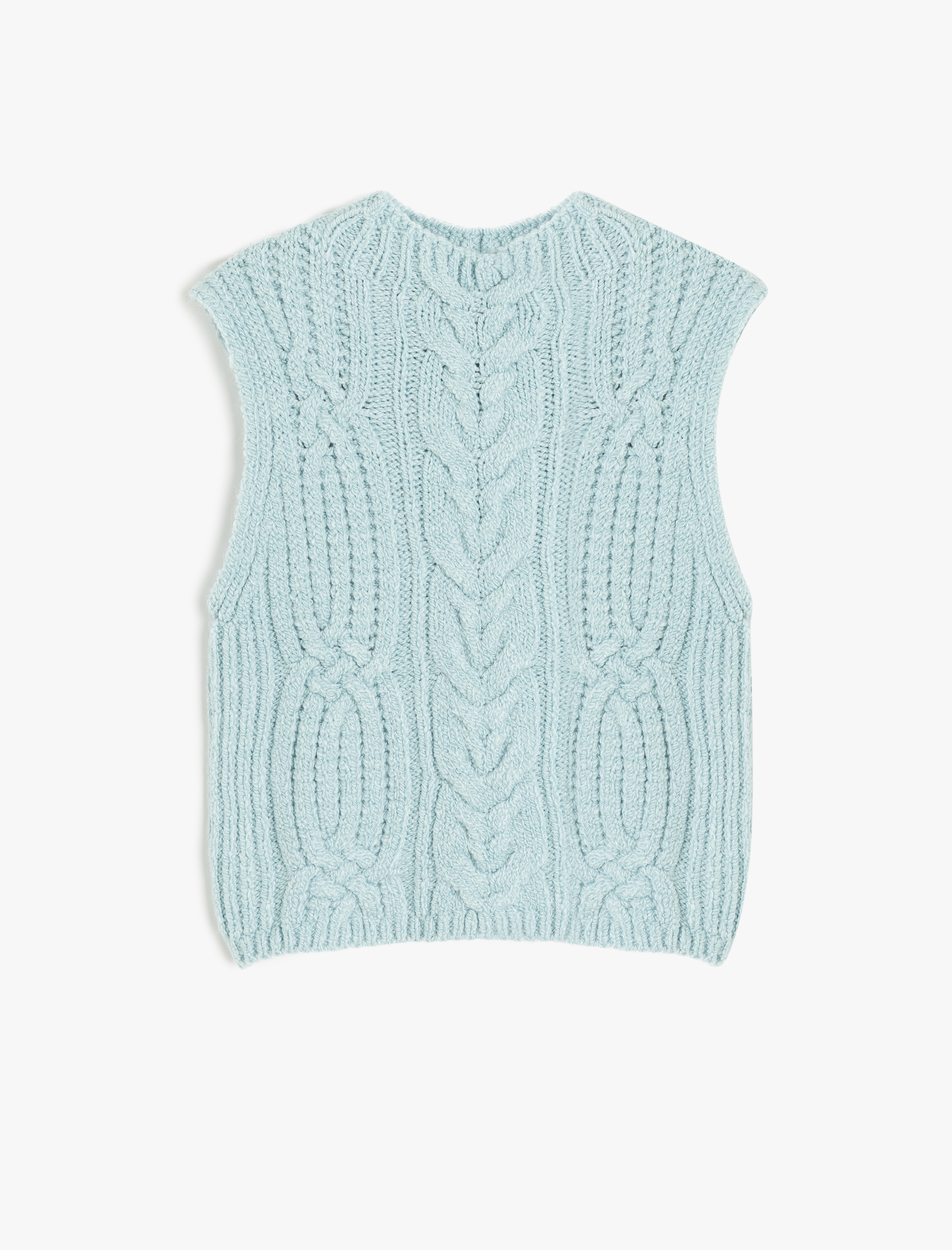   Kolsuz Bisiklet Yaka Dokulu Triko Süveter