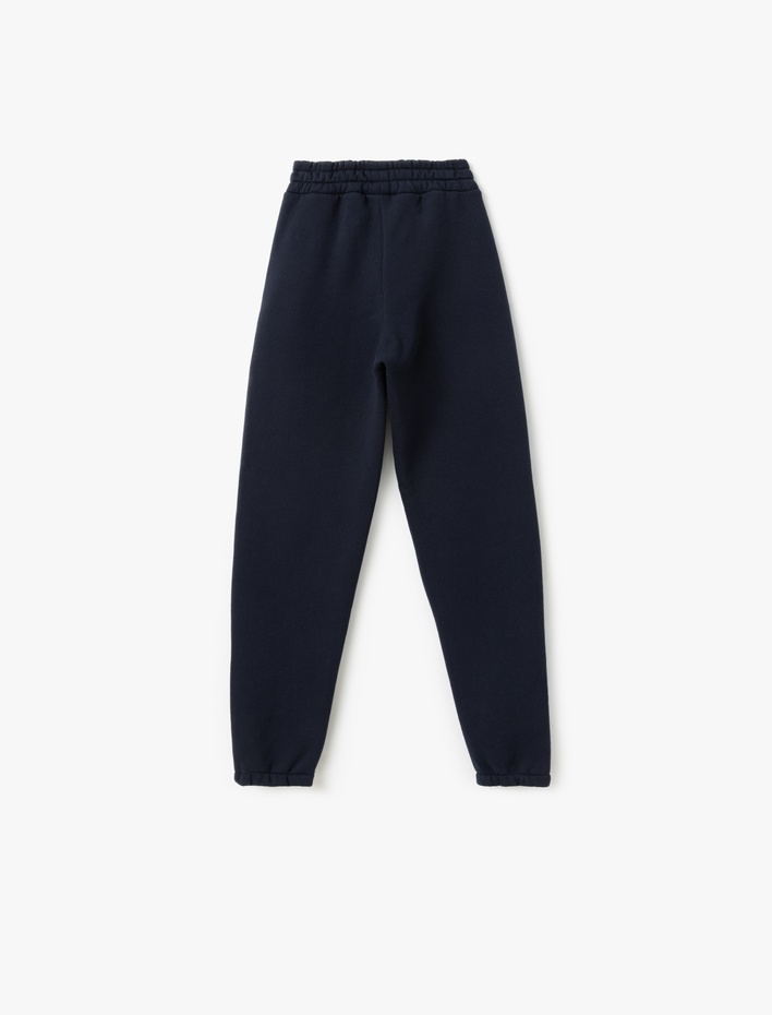  Şardonlu Beli Lastikli Cep Detaylı Jogger Eşofman Altı