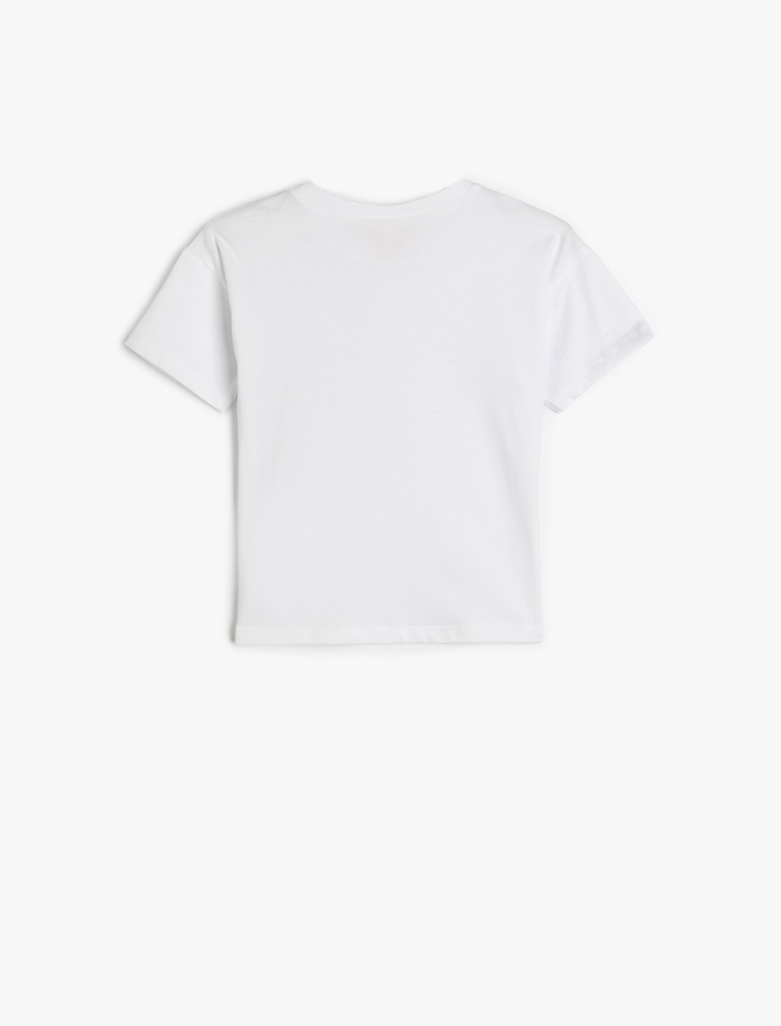 Erkek Bebek Pamuklu Kısa Kollu Cep Detaylı Bisiklet Yaka Basic Tişört