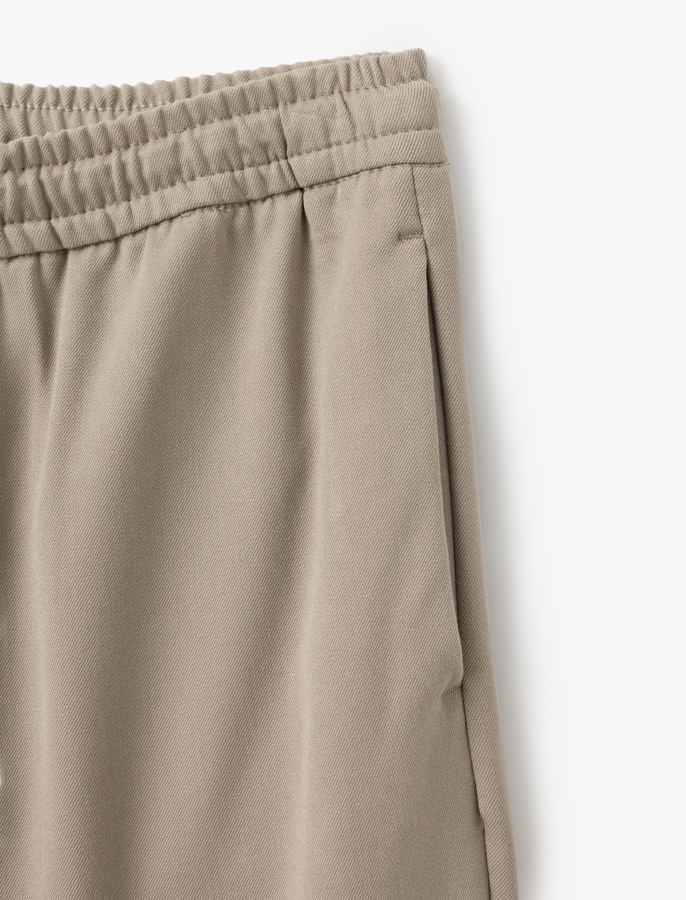   Viskon Karışımlı Cep Detaylı Beli Bağcıklı Pantolon