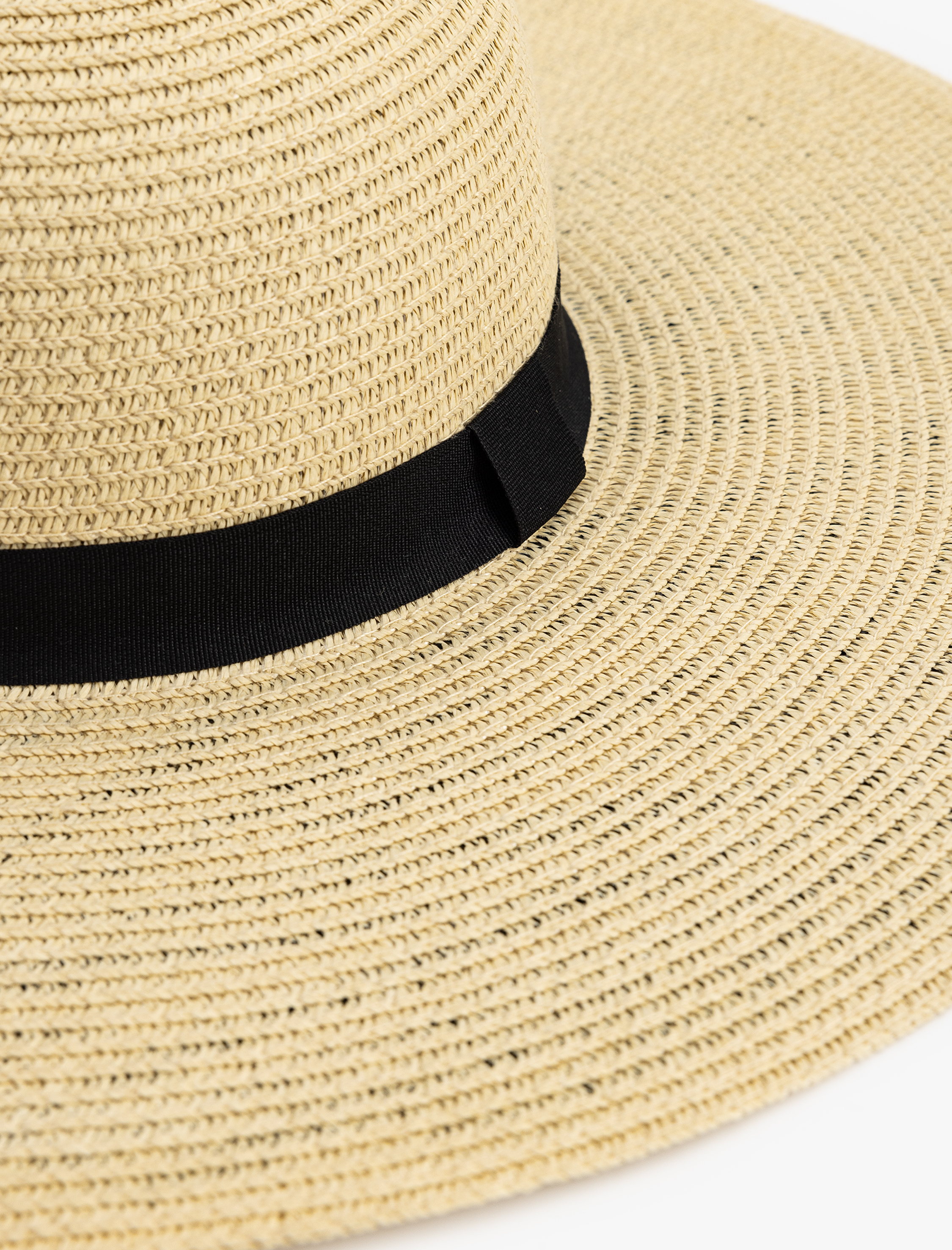  Kadın Bant Detaylı Hasır Şapka