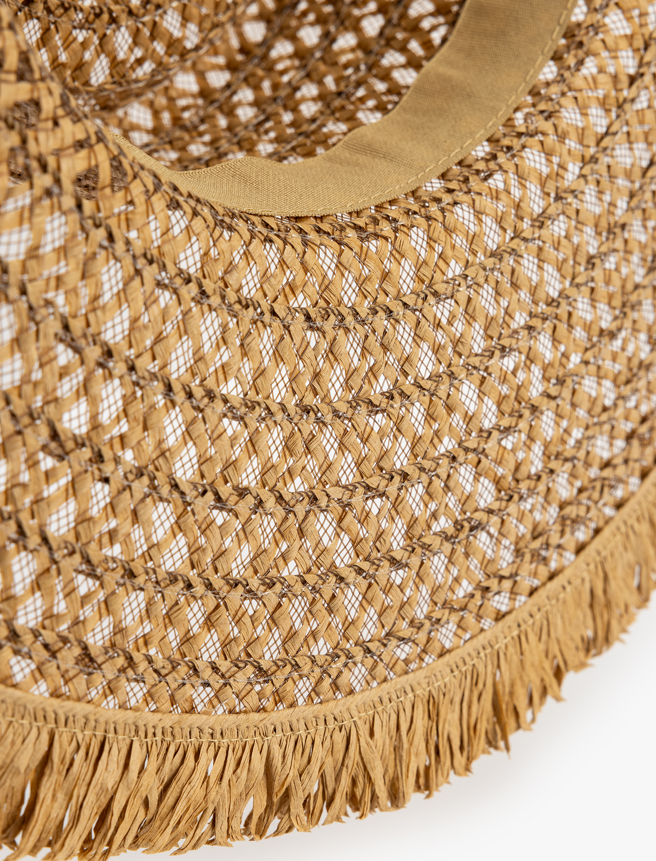  Kadın Püskül Detaylı Hasır Şapka