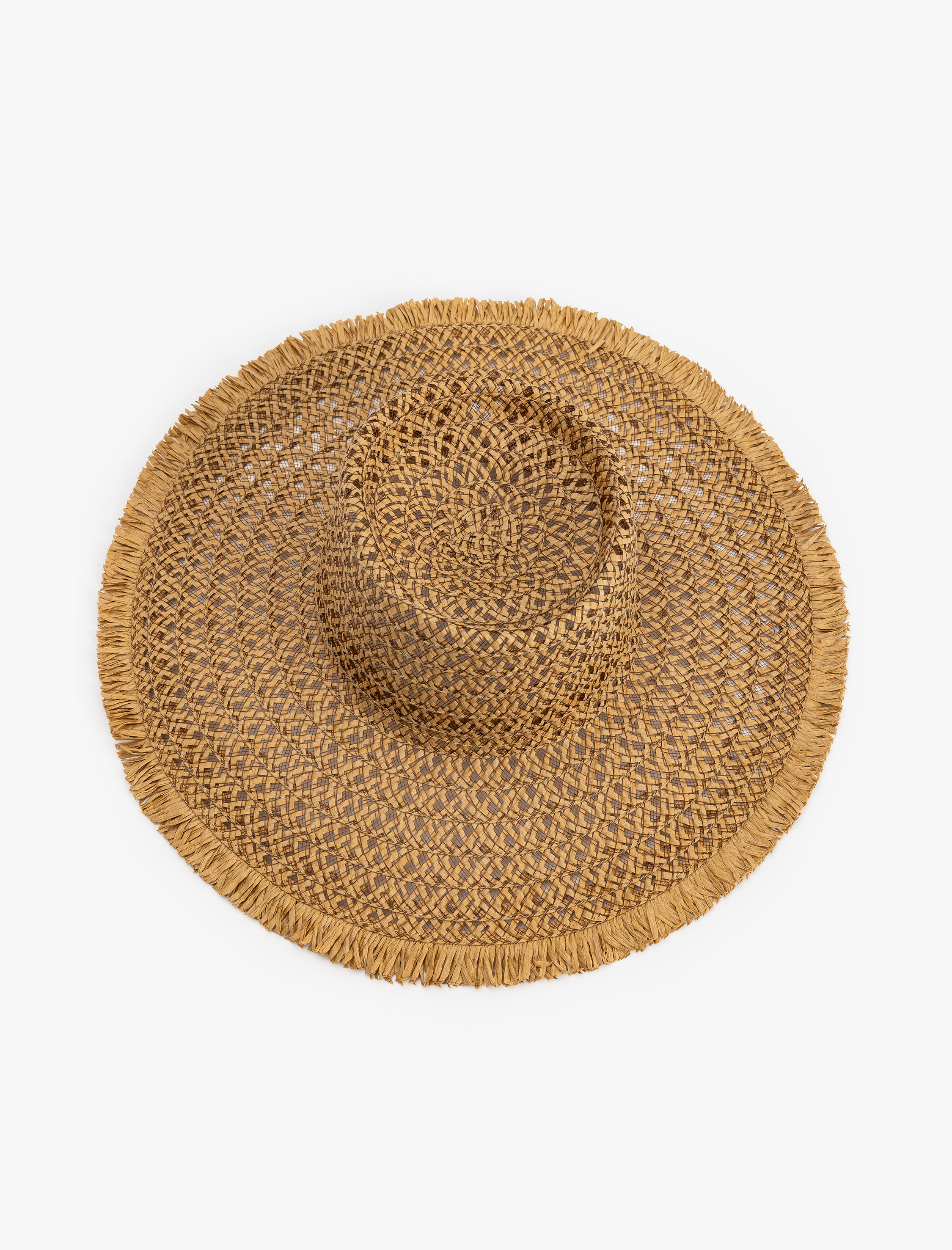  Kadın Püskül Detaylı Hasır Şapka