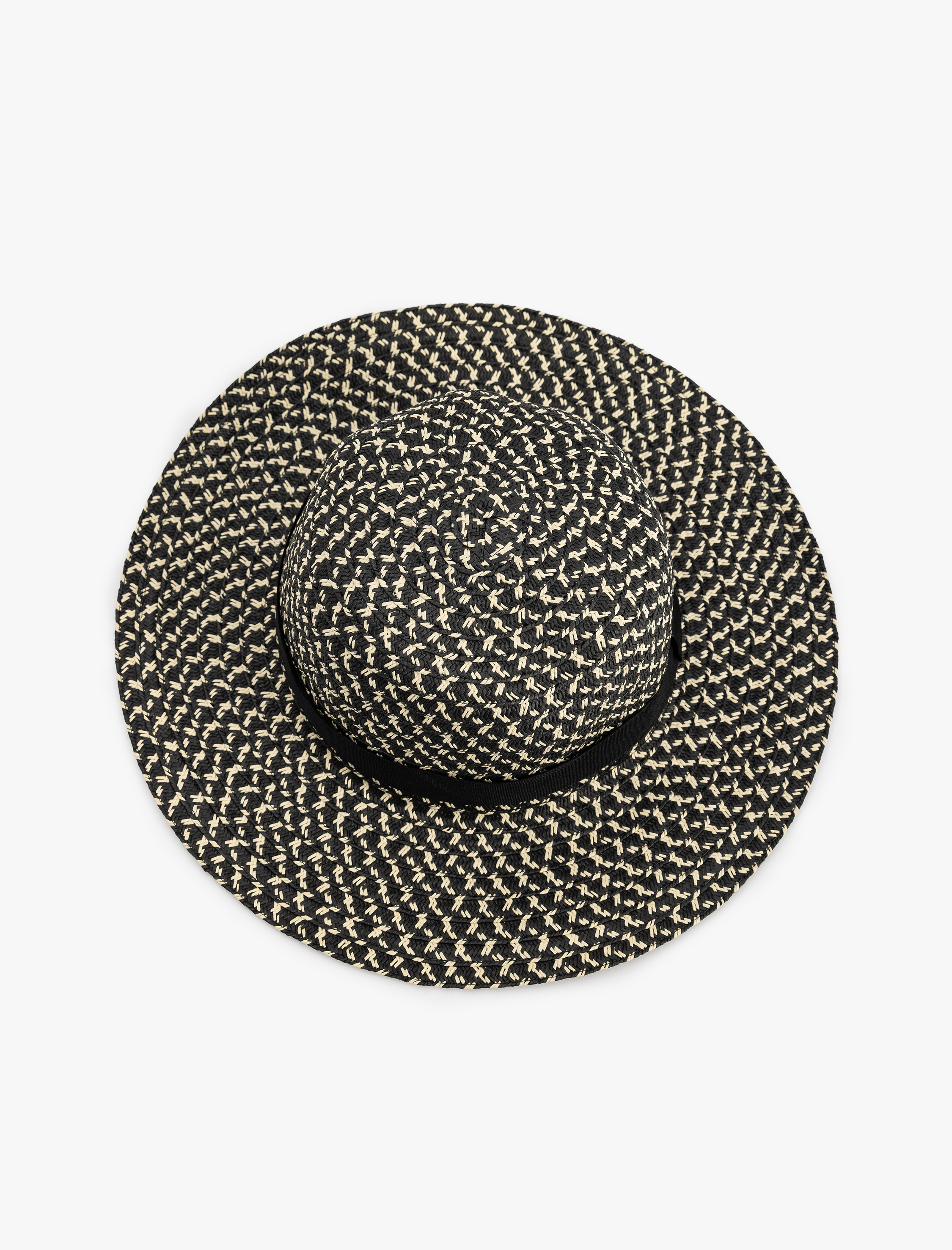  Kadın Bant Detaylı Hasır Şapka