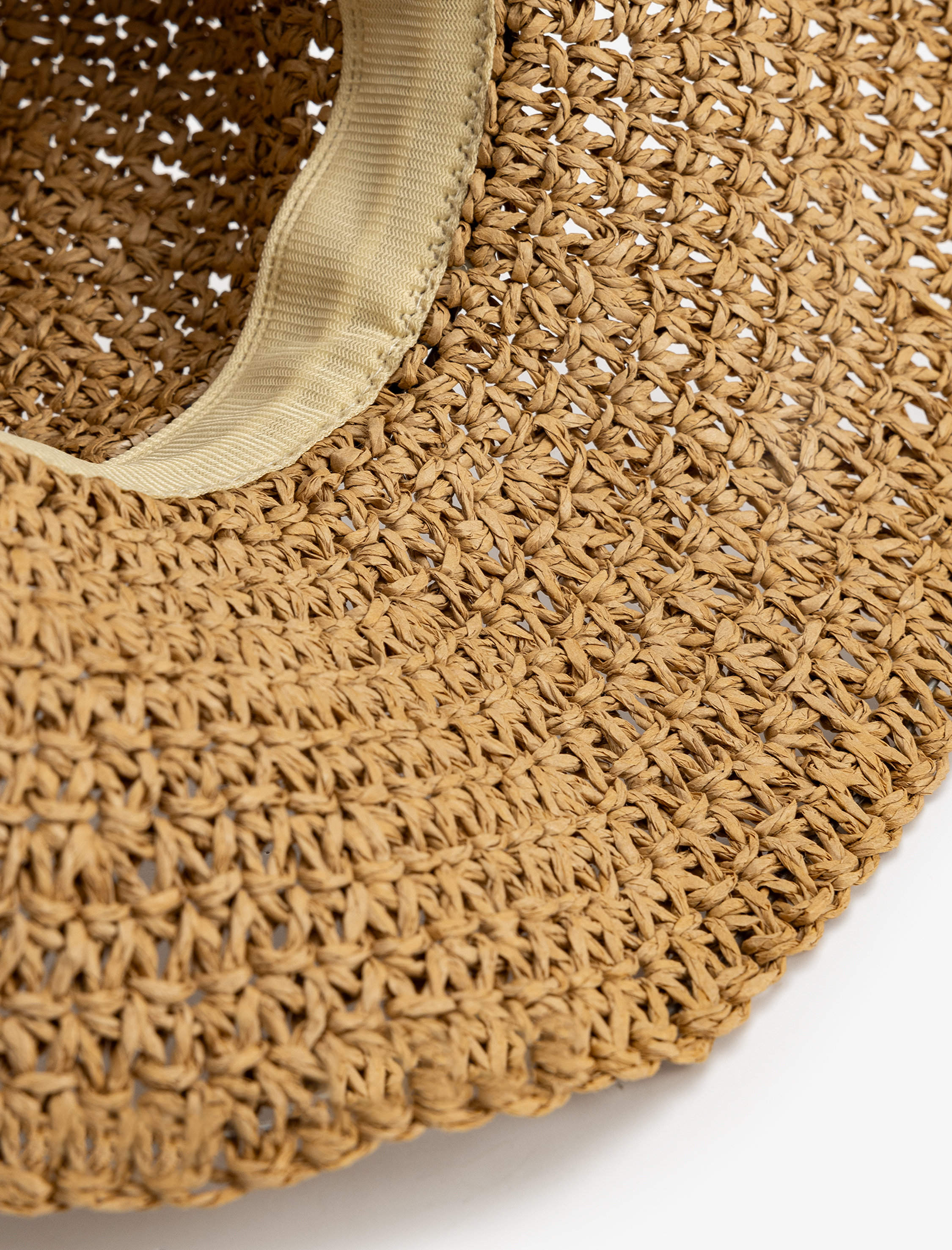  Kadın Bant Detaylı Hasır Şapka